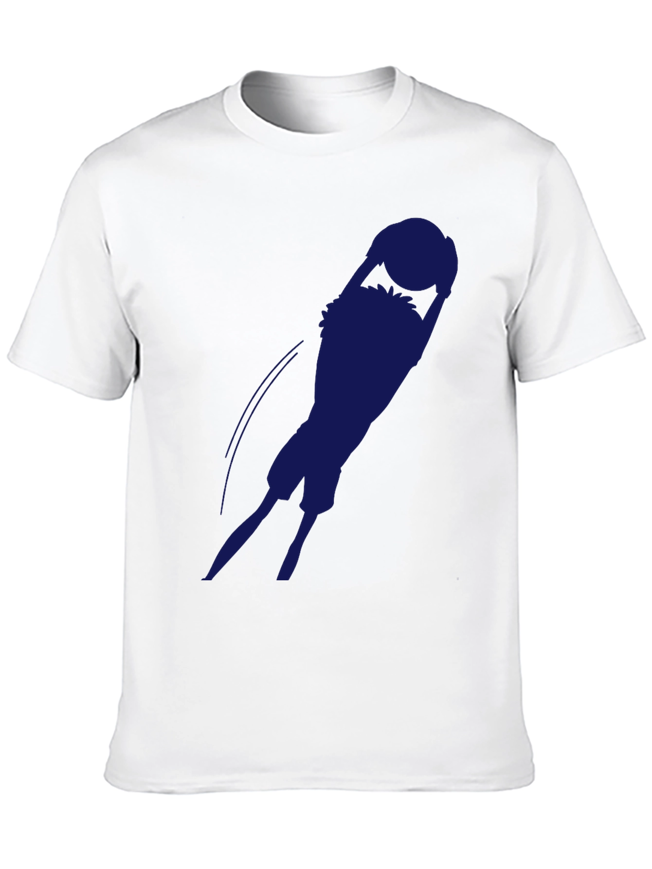 Black Graphic Tee - Volleyball Player Silhouette