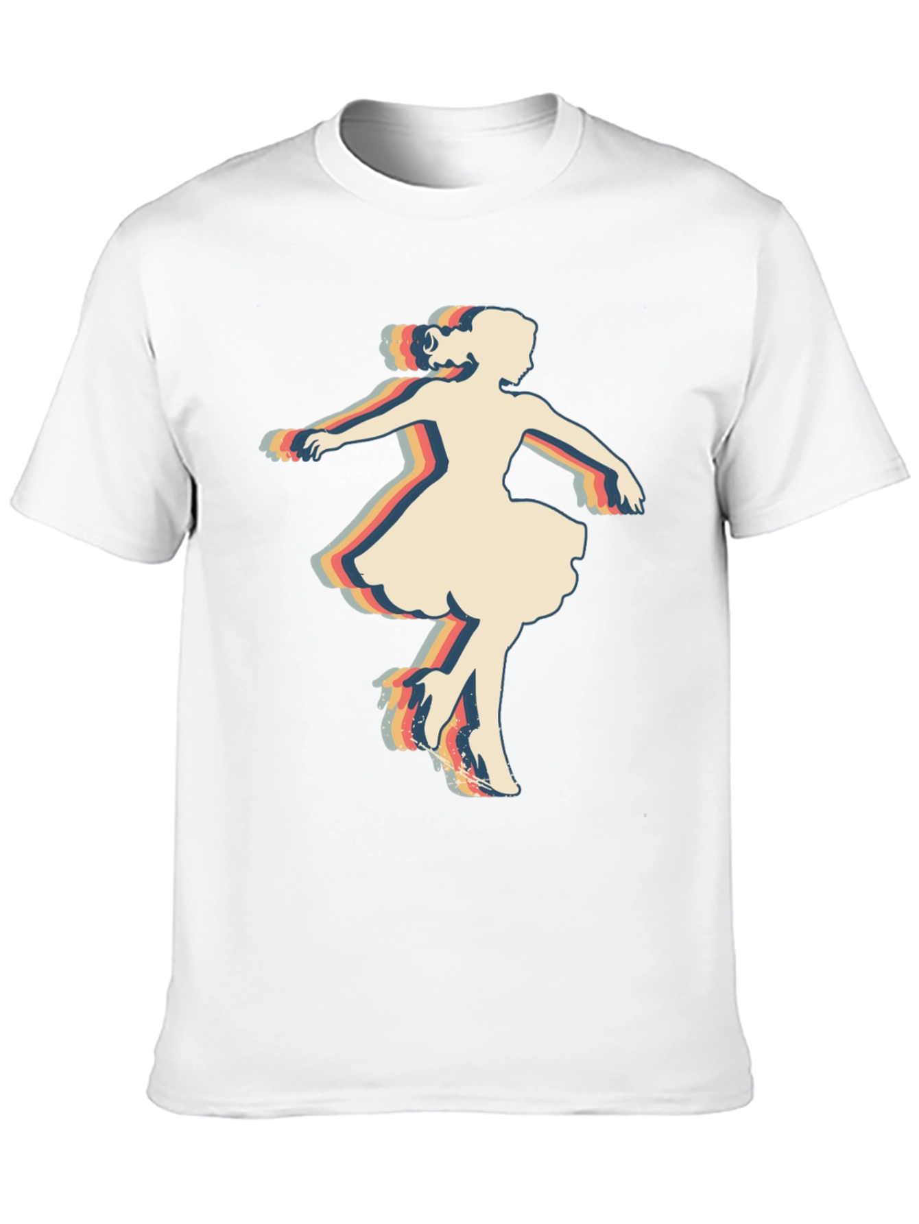 Retro Dancer Graphic T-Shirt - Black