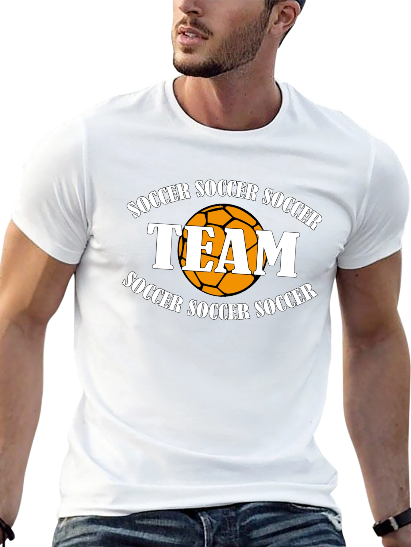 Soccer Team T-Shirt - Black Graphic Tee
