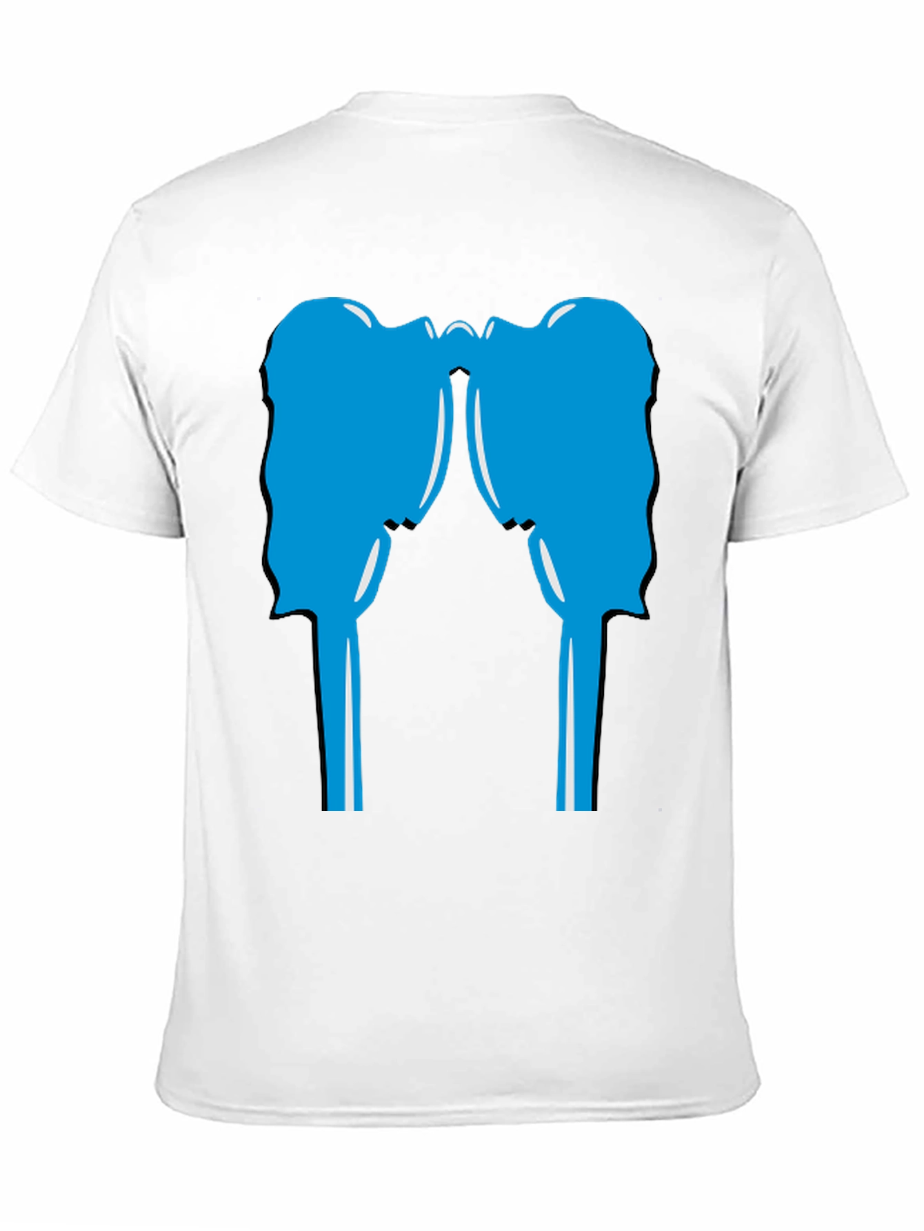 Silhouette Head T-Shirt - Black Crew Neck Tee