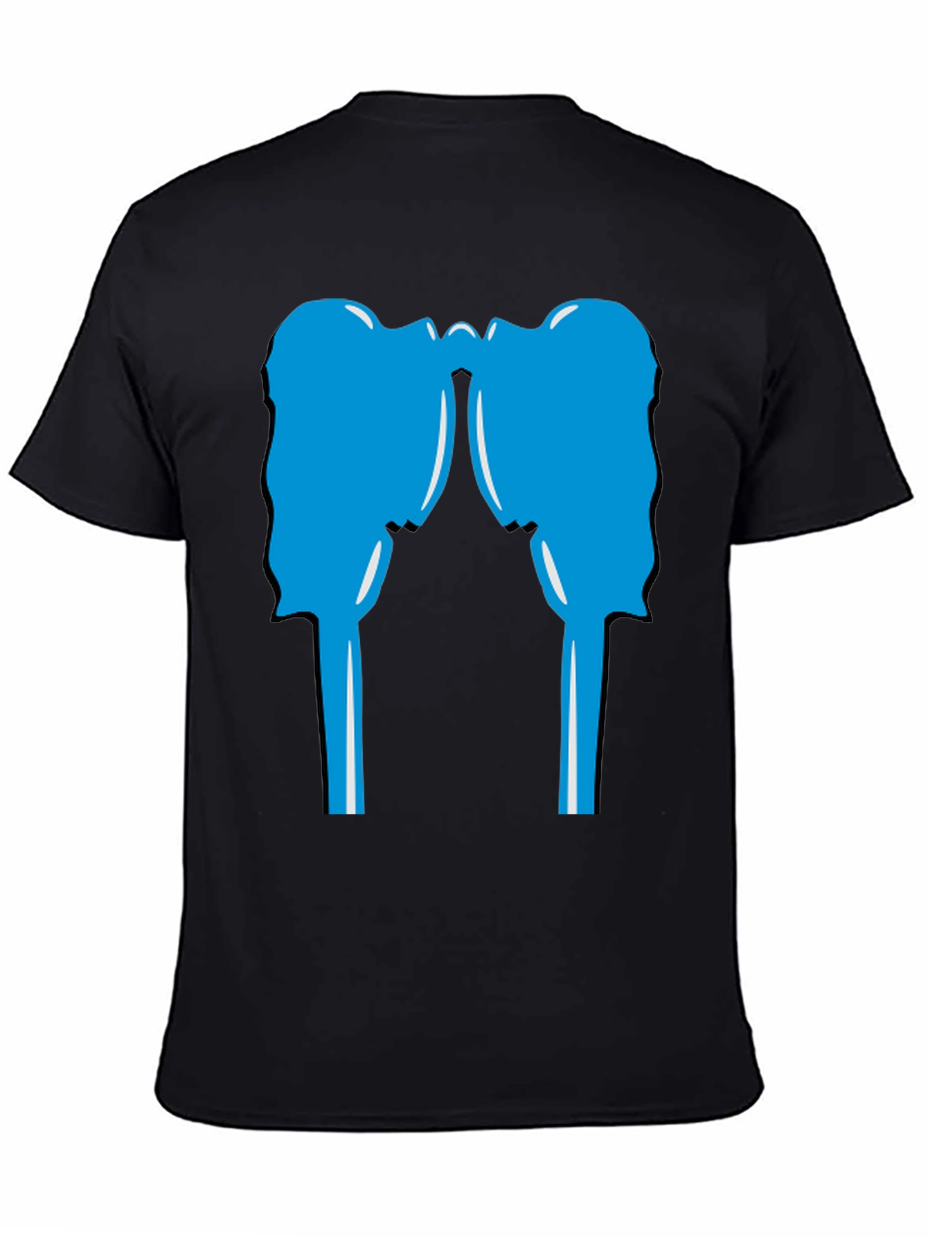 Silhouette Head T-Shirt - Black Crew Neck Tee