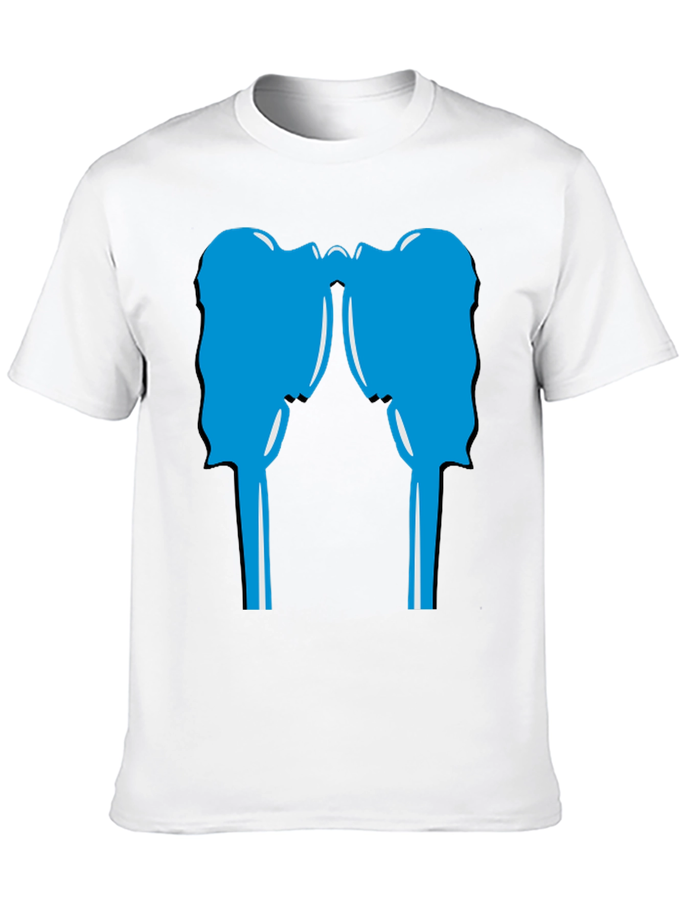 Silhouette Head T-Shirt - Black Crew Neck Tee