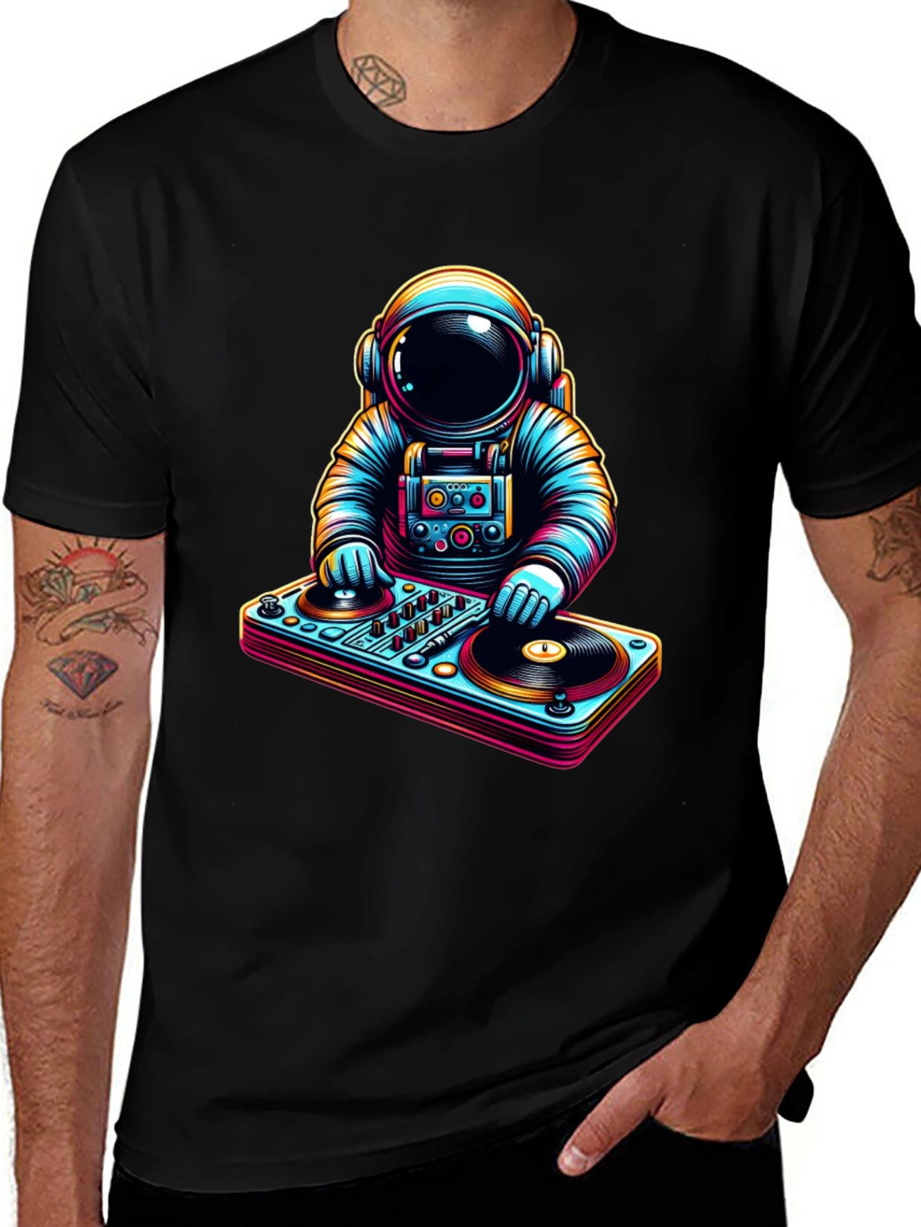 DJ Astronaut Graphic T-Shirt