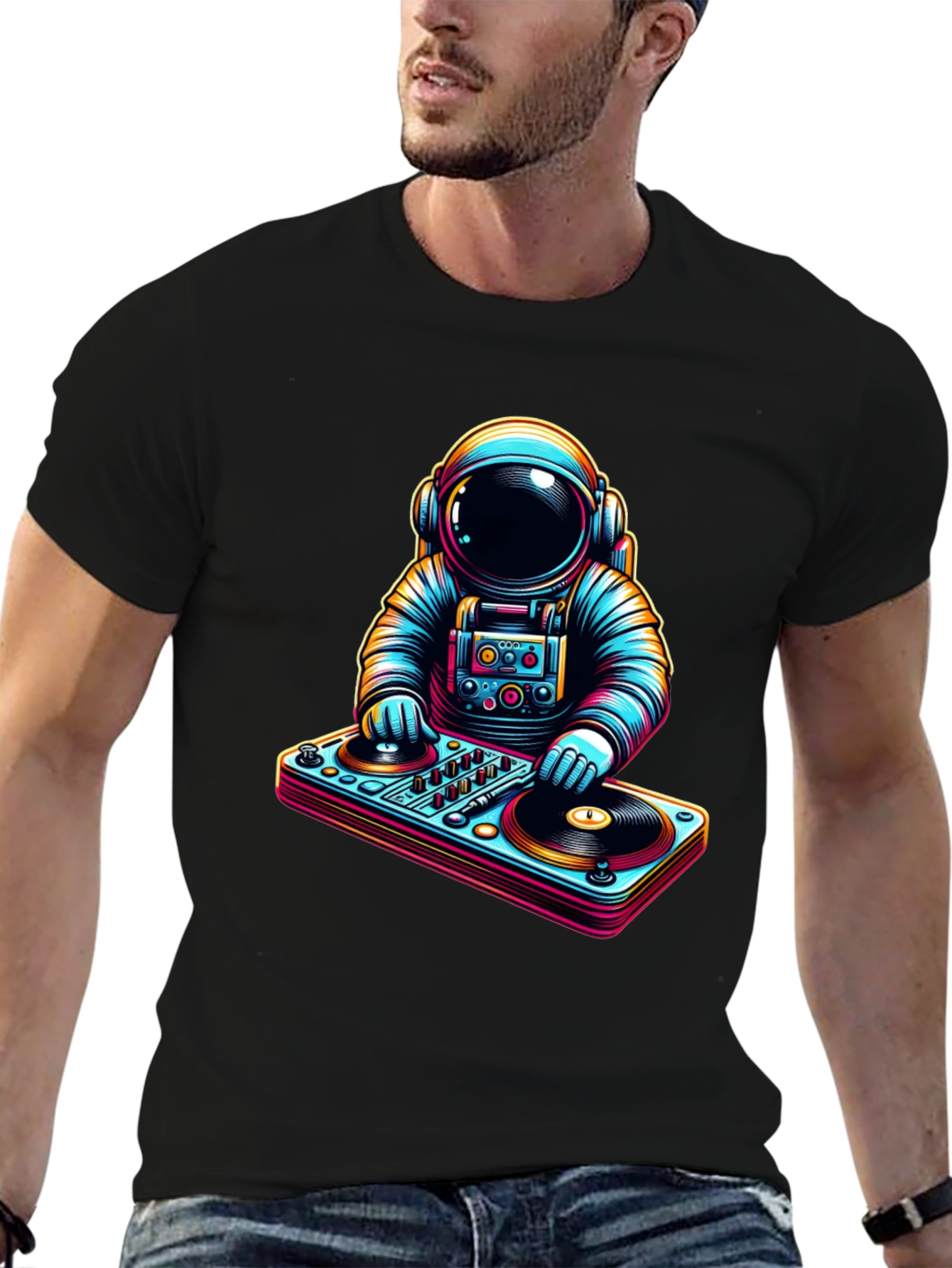 DJ Astronaut Graphic T-Shirt