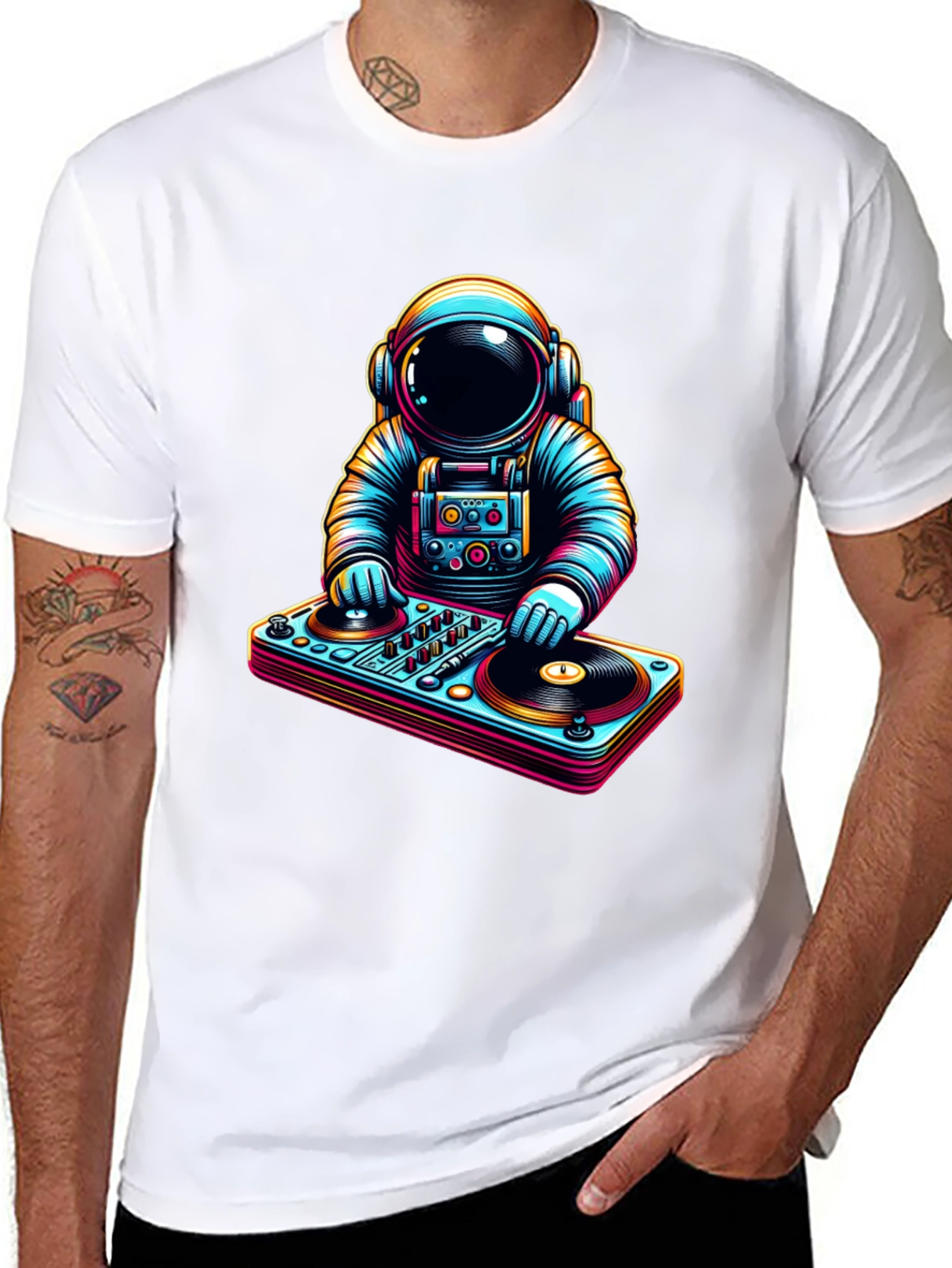DJ Astronaut Graphic T-Shirt