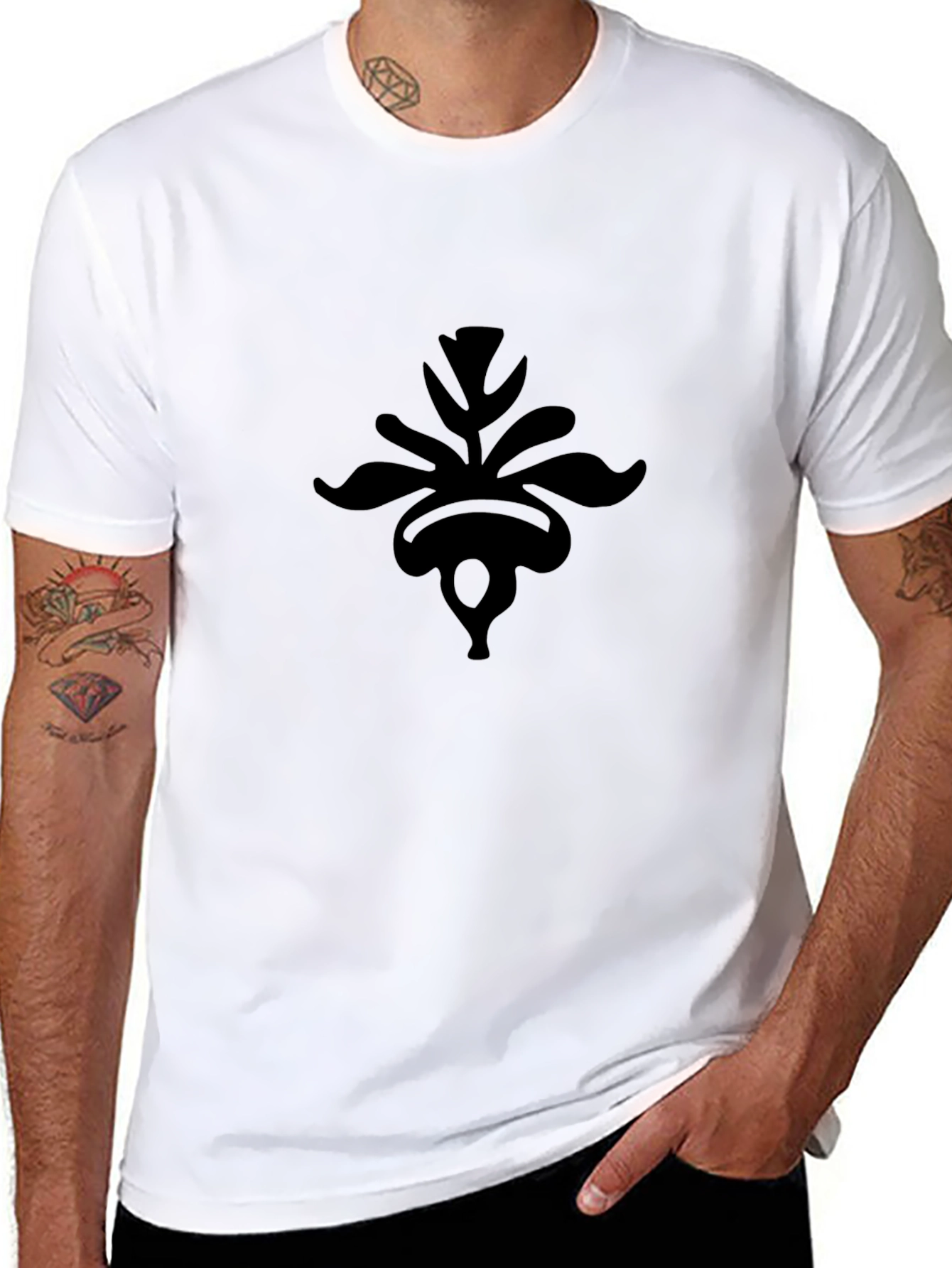 Elegant Black Graphic Tee - Stylish & Comfortable