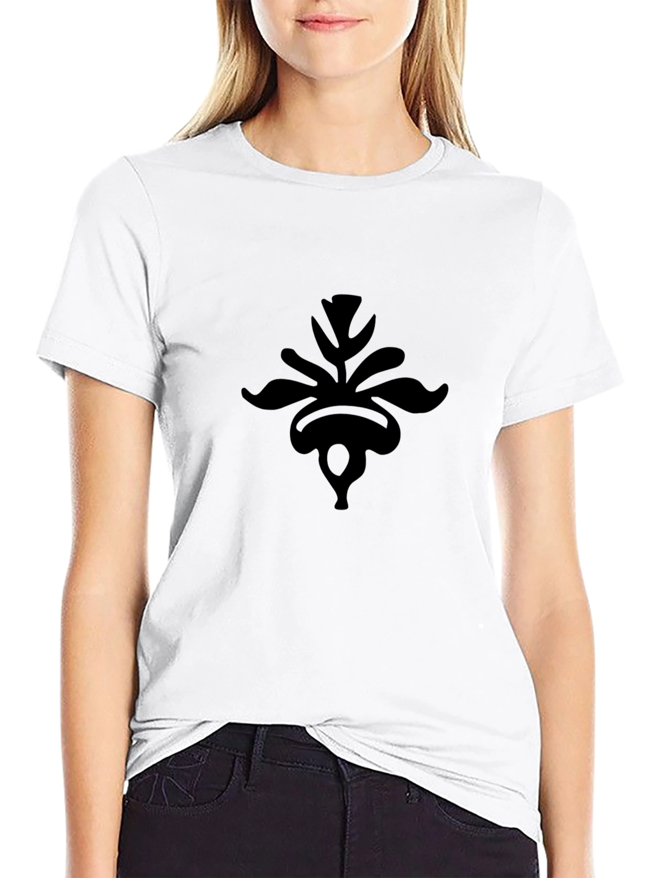 Elegant Black Graphic Tee - Stylish & Comfortable