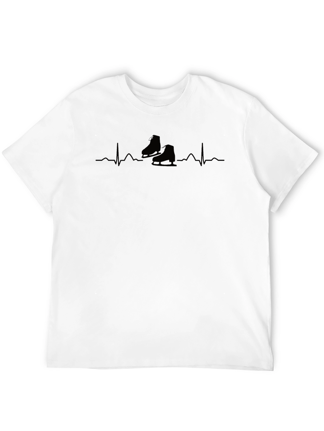 Skating Heartbeat Graphic Tee - Black