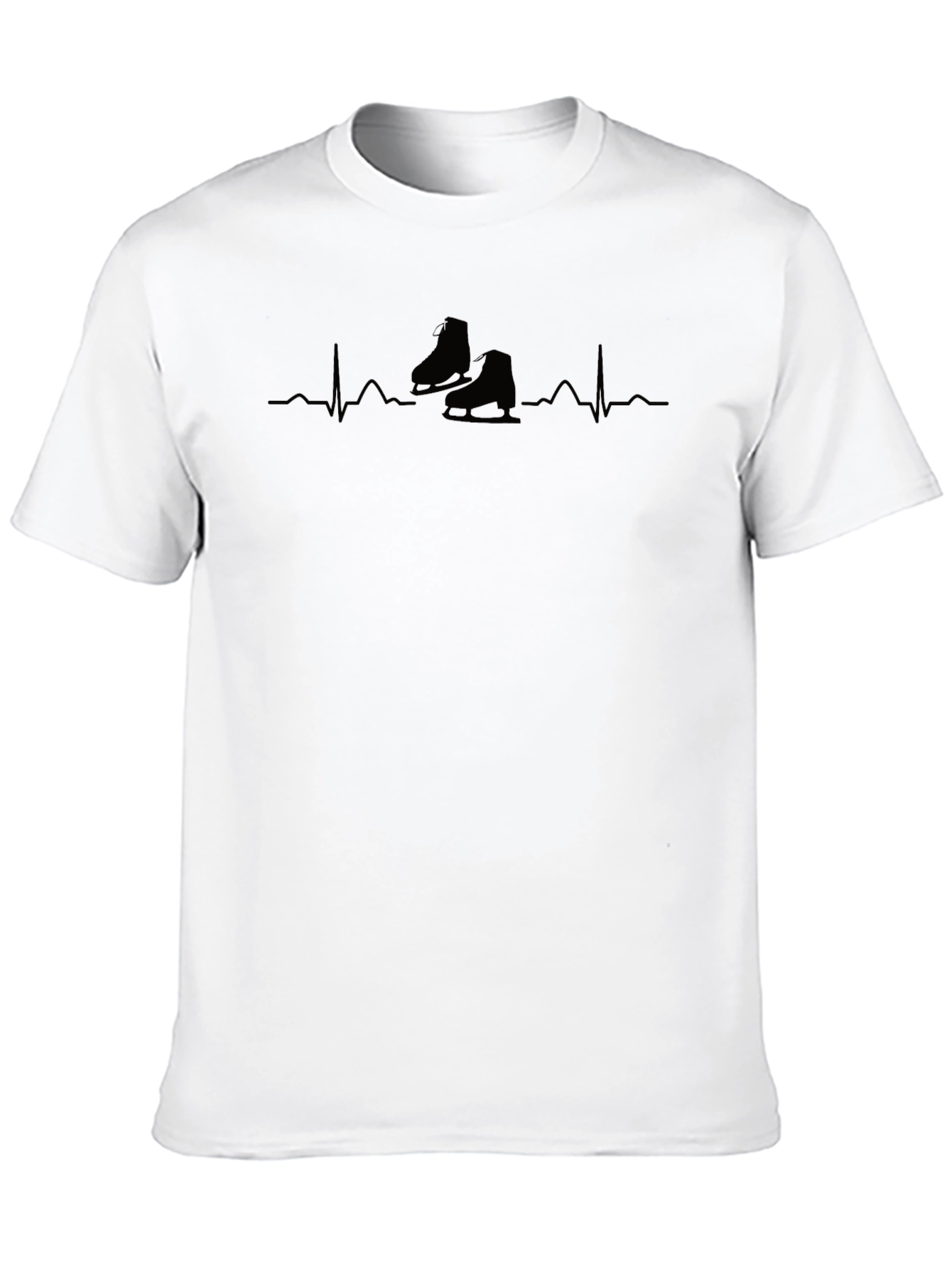Skating Heartbeat Graphic Tee - Black