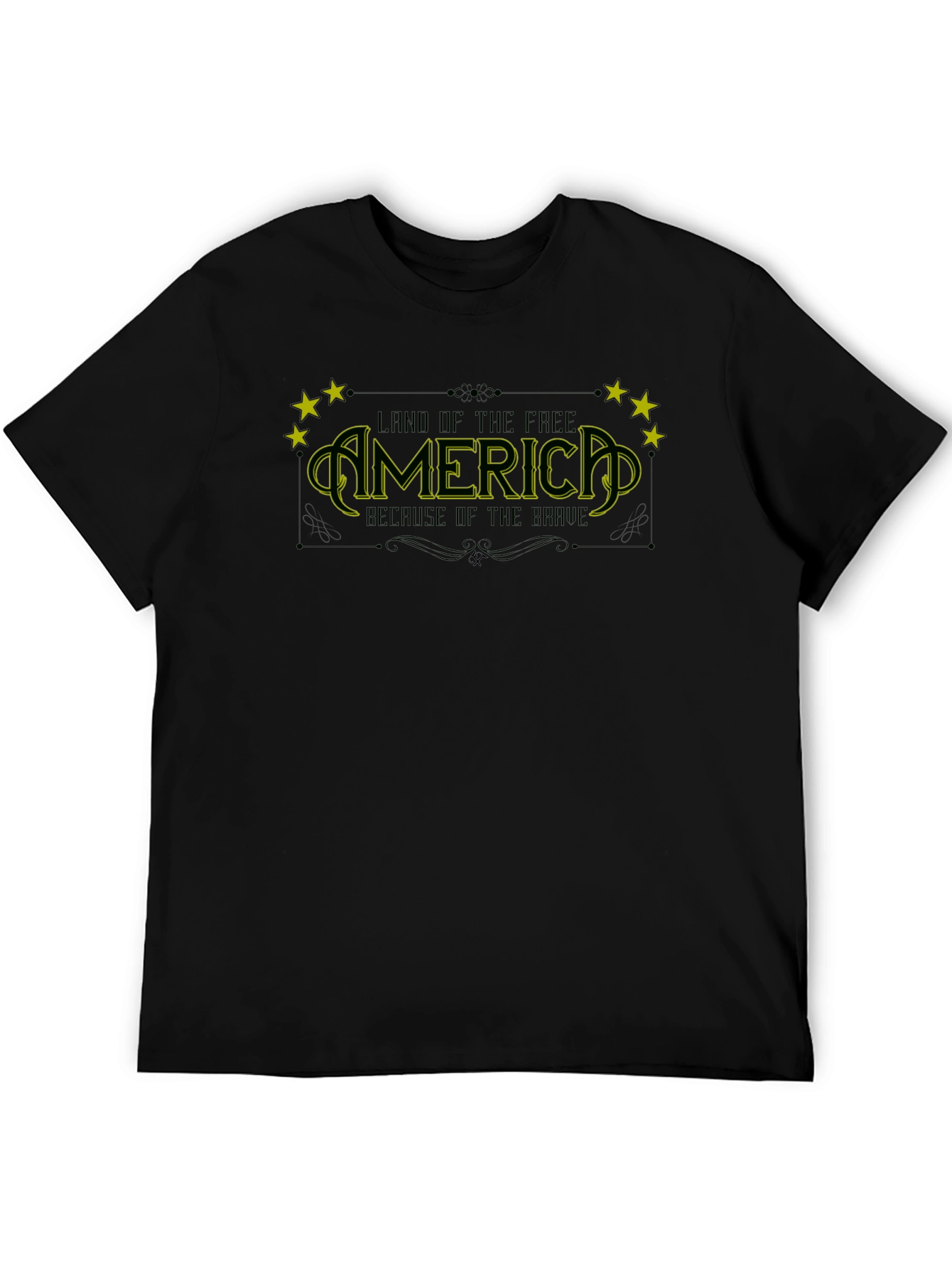America Land of the Free Black T-Shirt