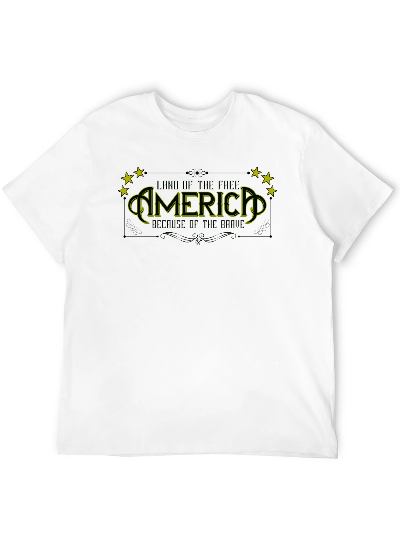 America Land of the Free Black T-Shirt