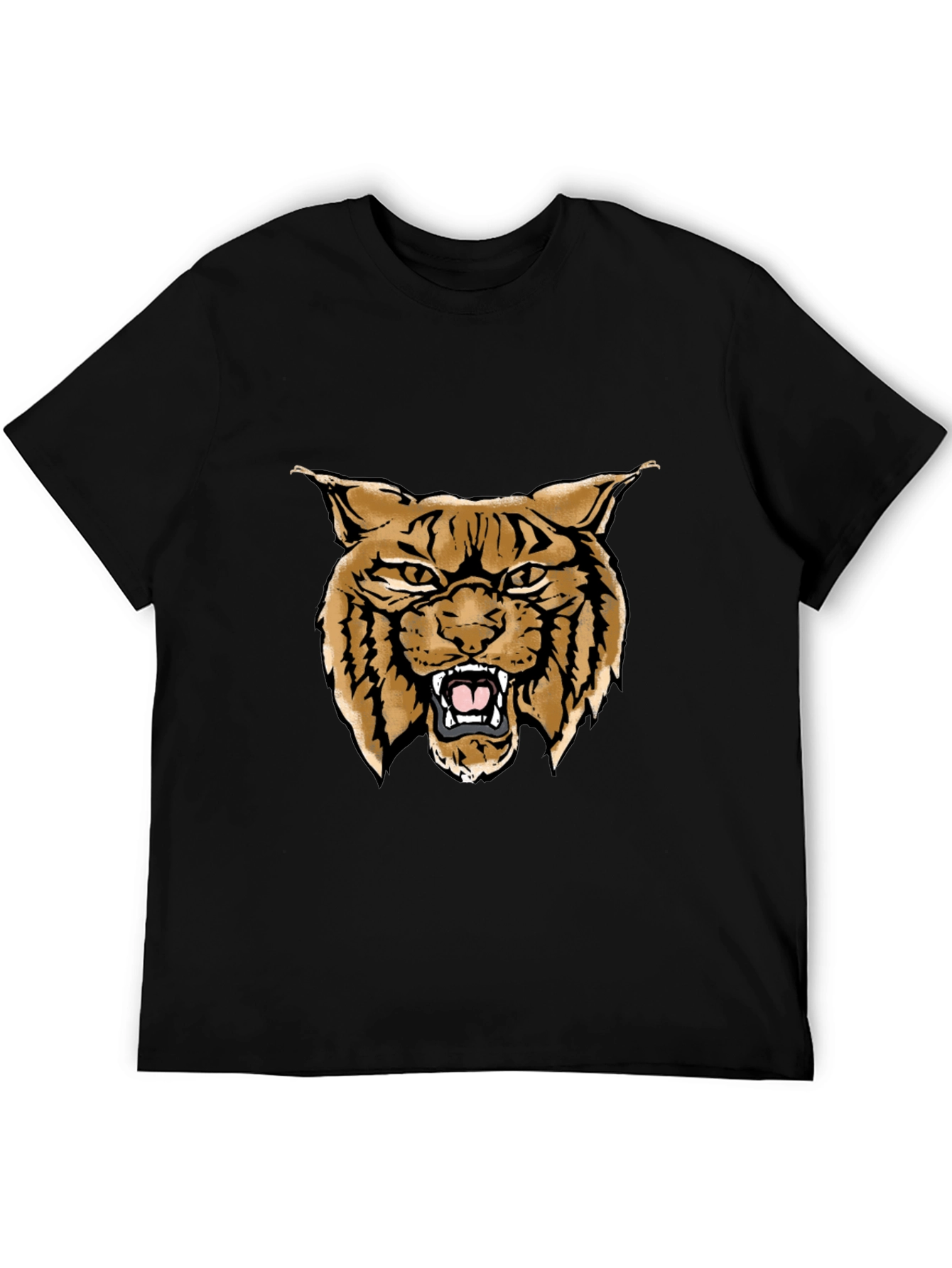 Cool Wildcat Graphic Tee - Black Casual T-Shirt