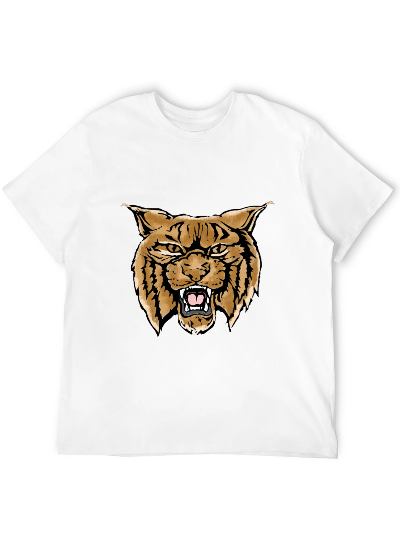 Cool Wildcat Graphic Tee - Black Casual T-Shirt