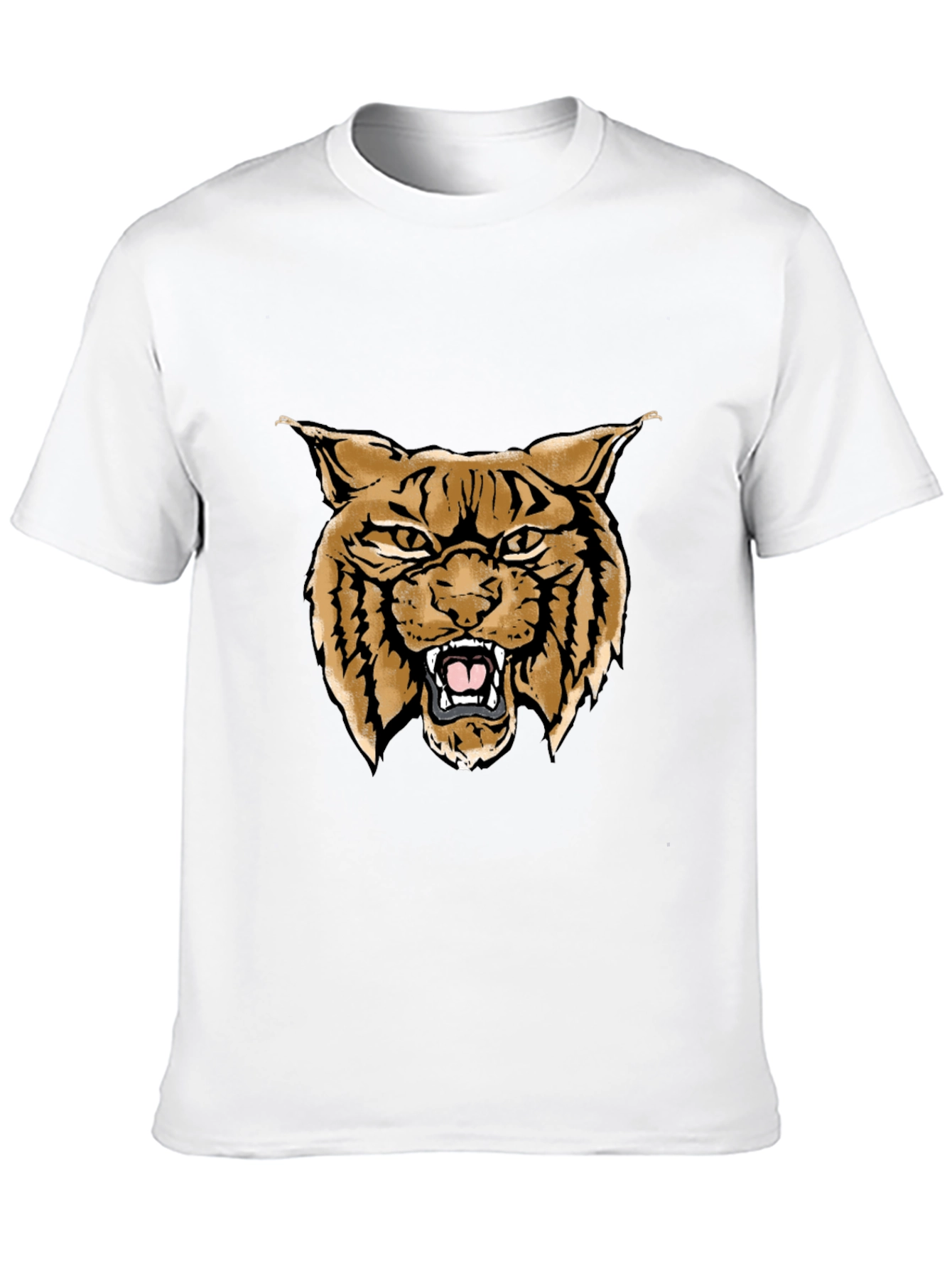 Cool Wildcat Graphic Tee - Black Casual T-Shirt