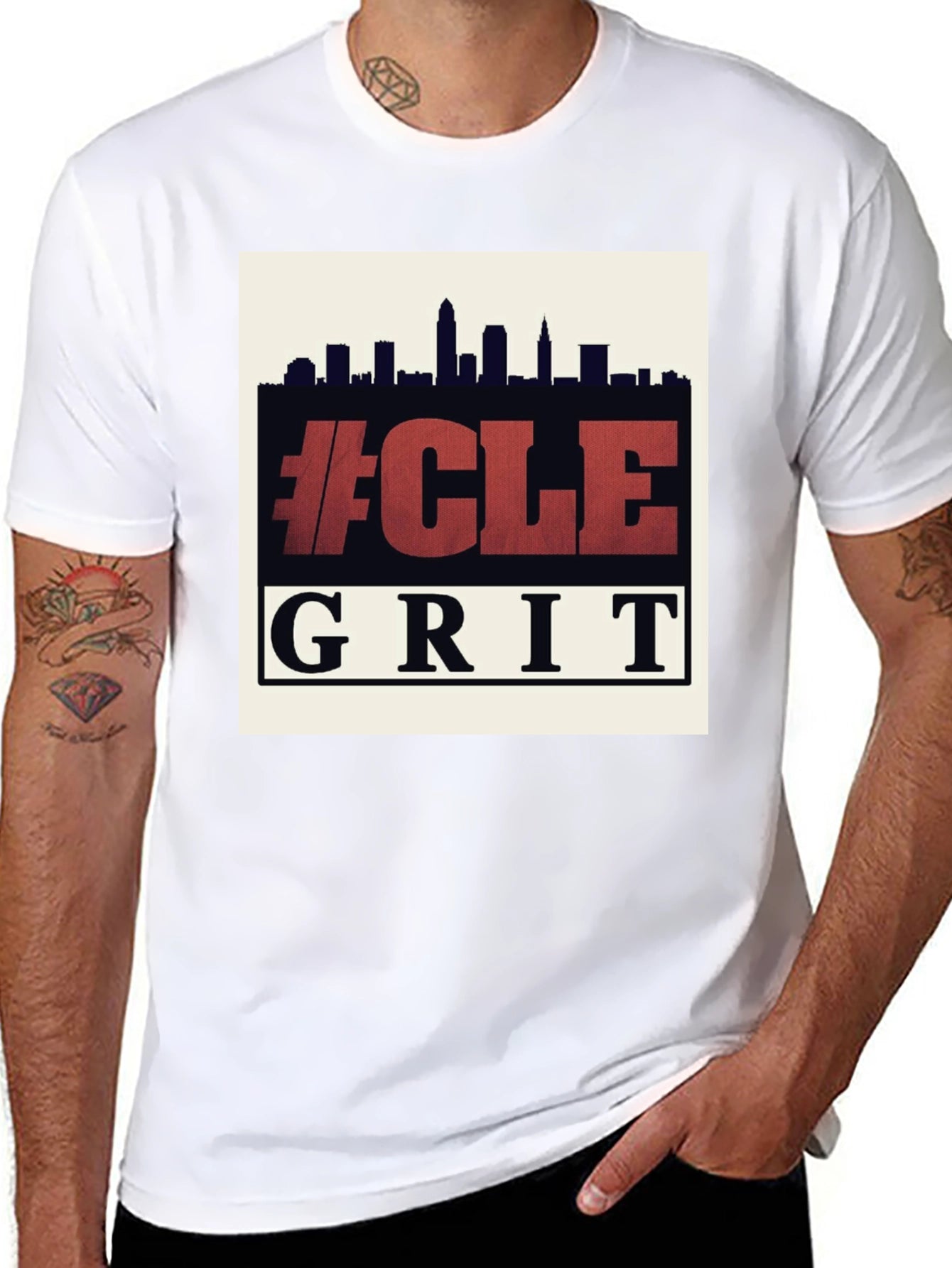 CLE Grit T-Shirt - City Skyline Graphic Tee