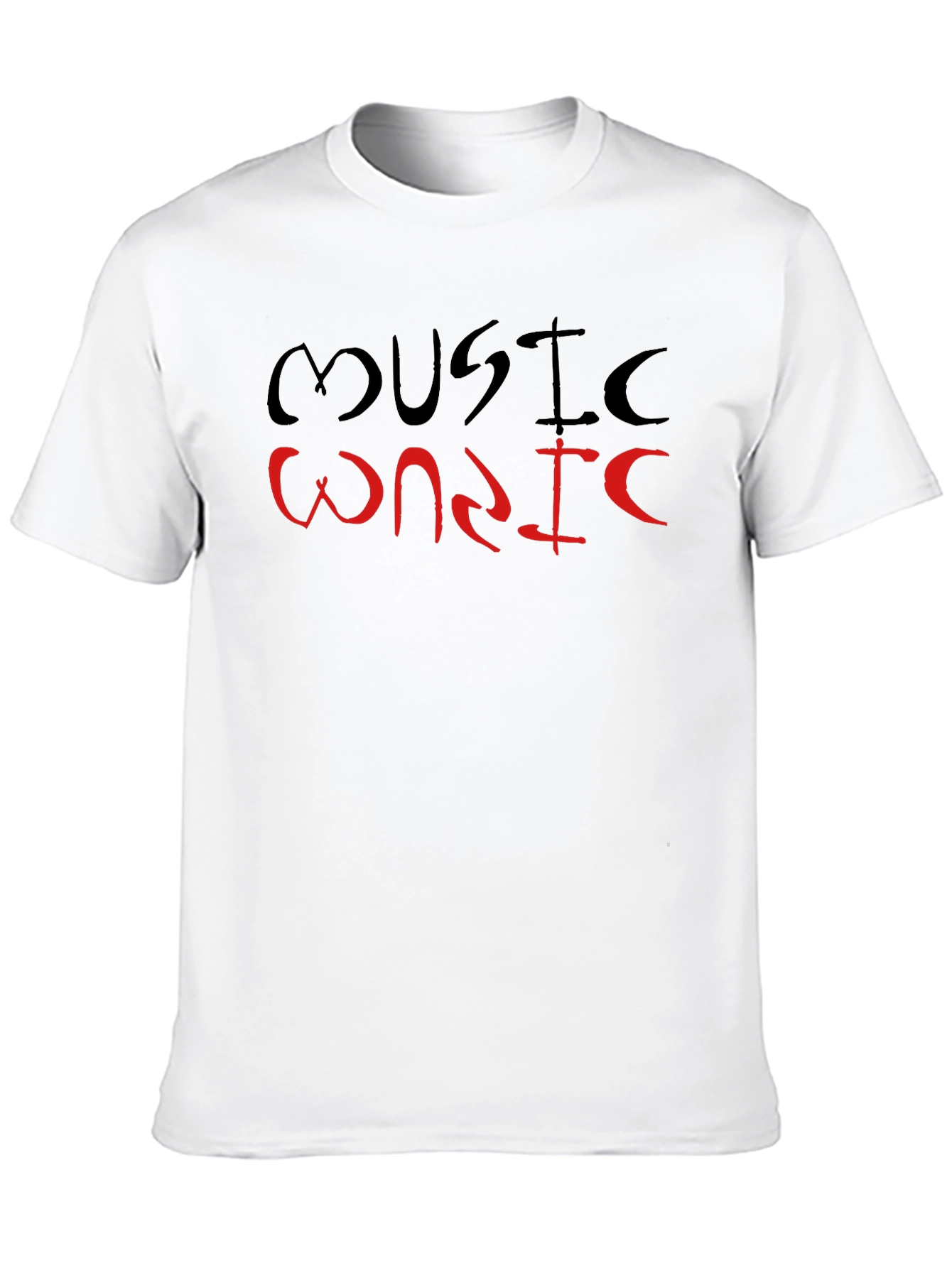 Music T-Shirt Black Cotton Casual Wear