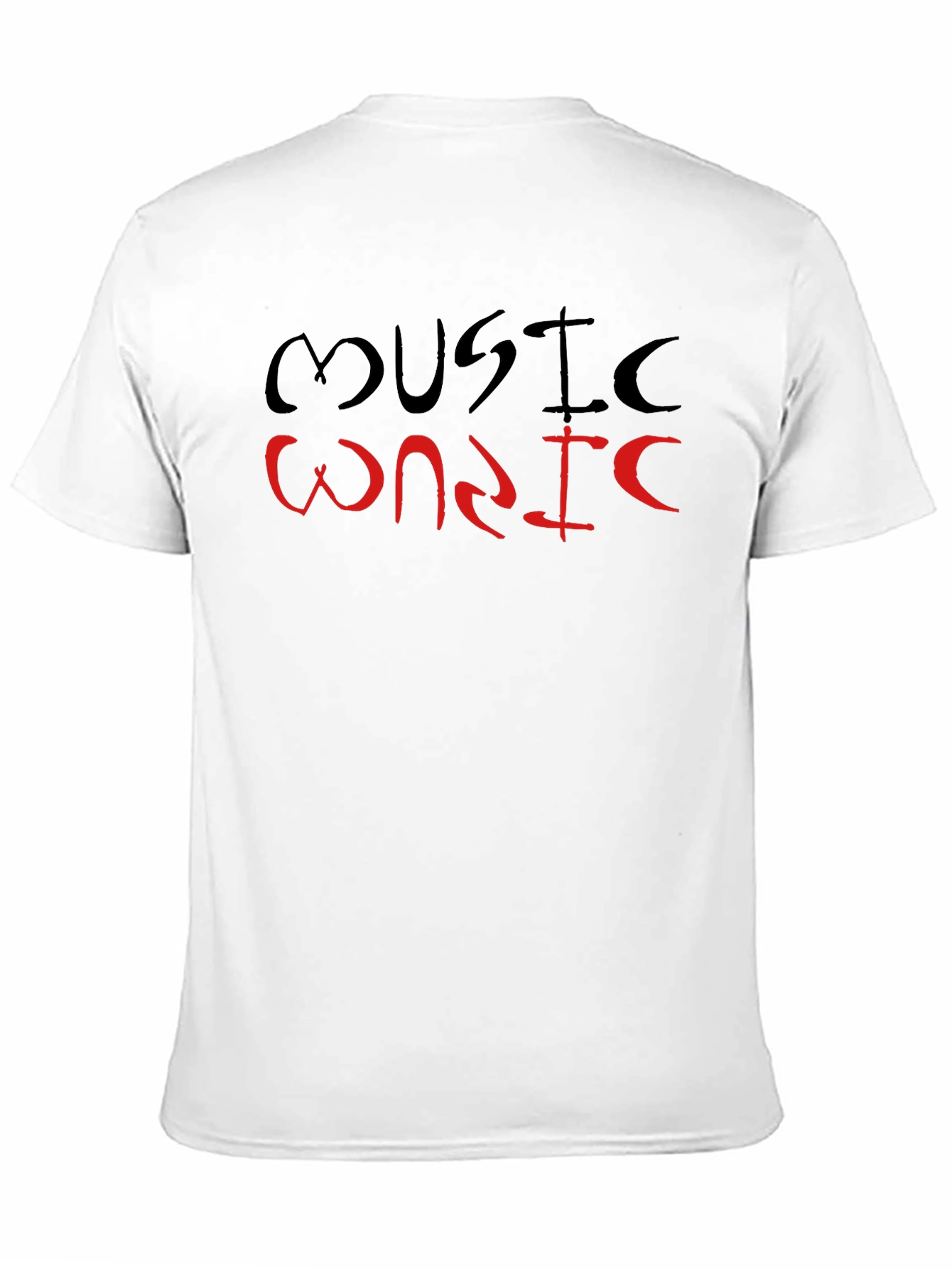 Music T-Shirt Black Cotton Casual Wear