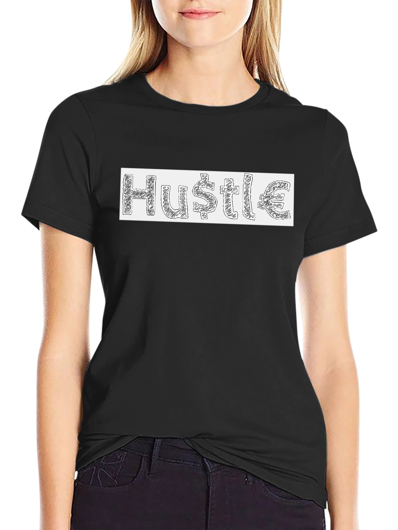 Hustle Graphic T-Shirt - Mens Crew Neck Tee