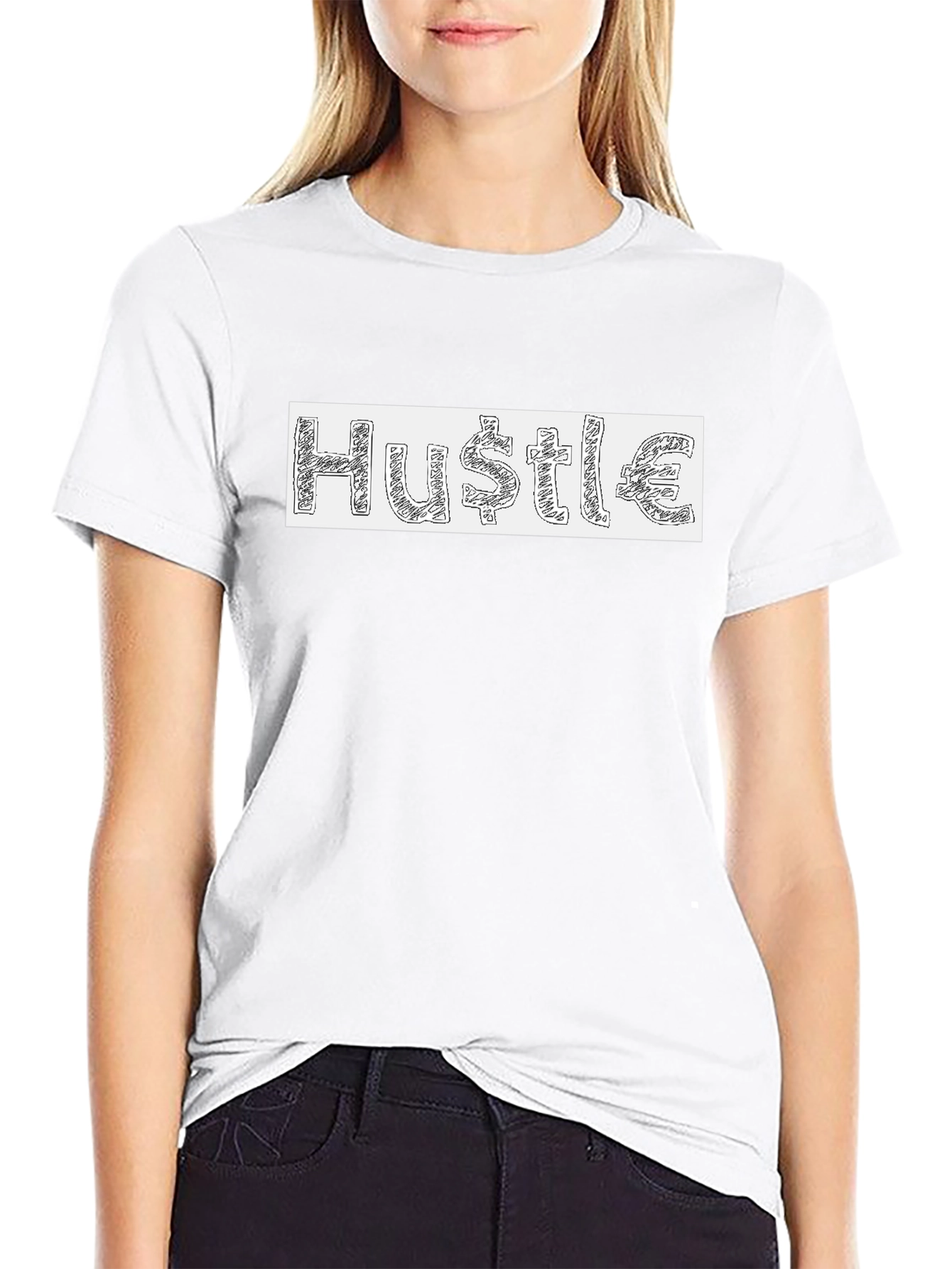 Hustle Graphic T-Shirt - Mens Crew Neck Tee