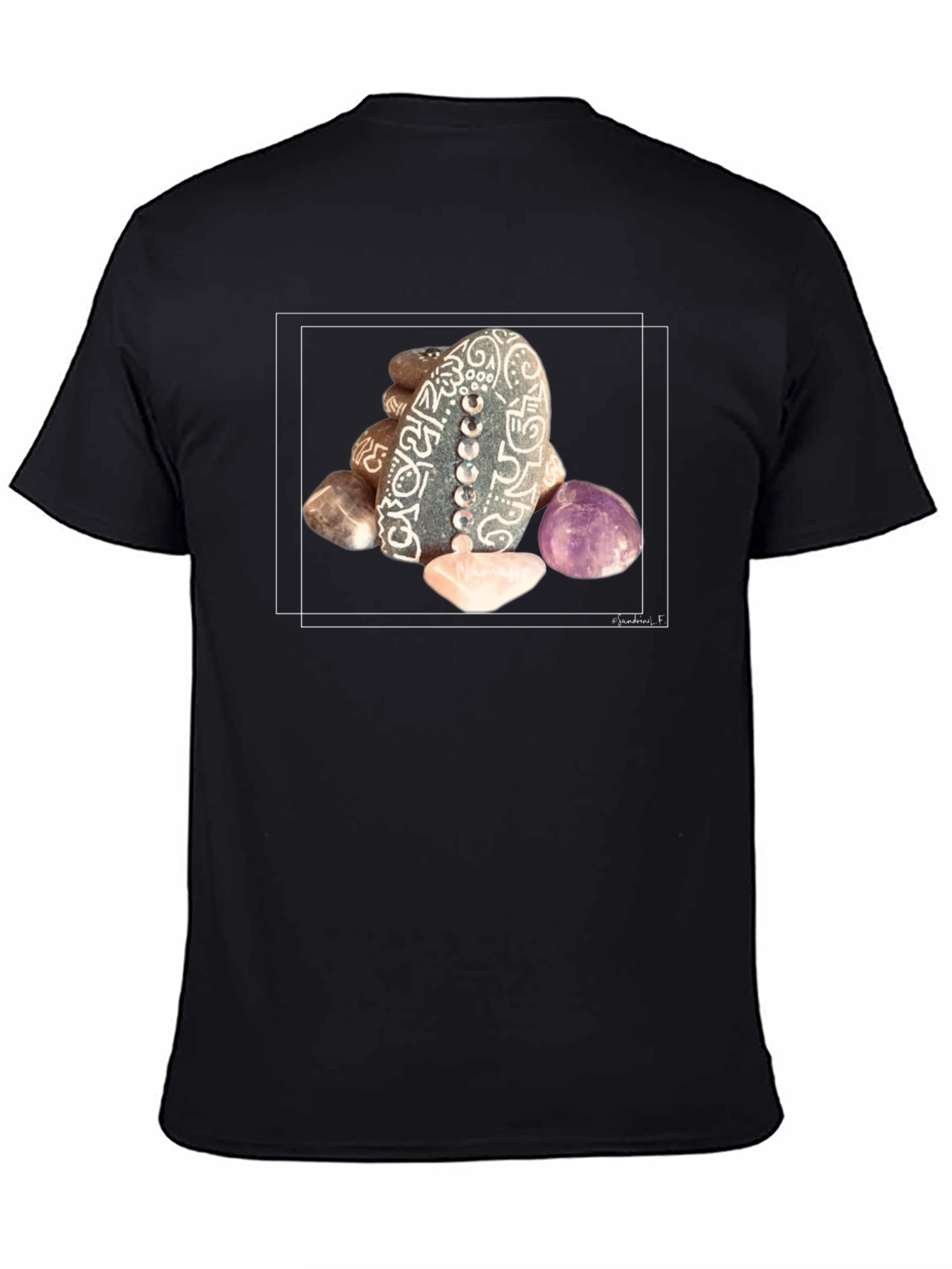 Mystic Stones Graphic T-Shirt - Artistic Zen Design