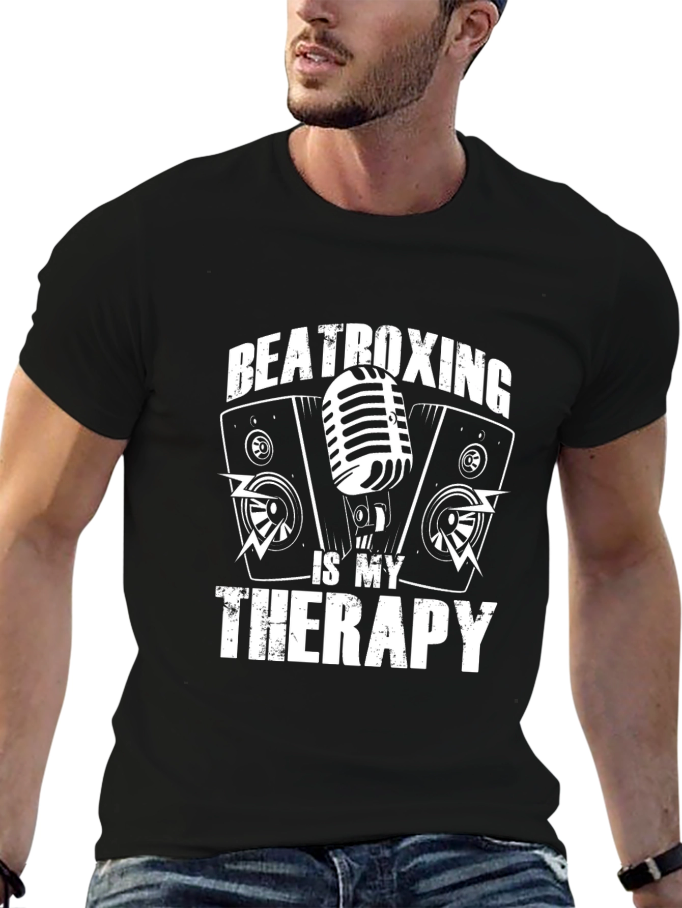 Beatboxing is My Therapy Black T-Shirt