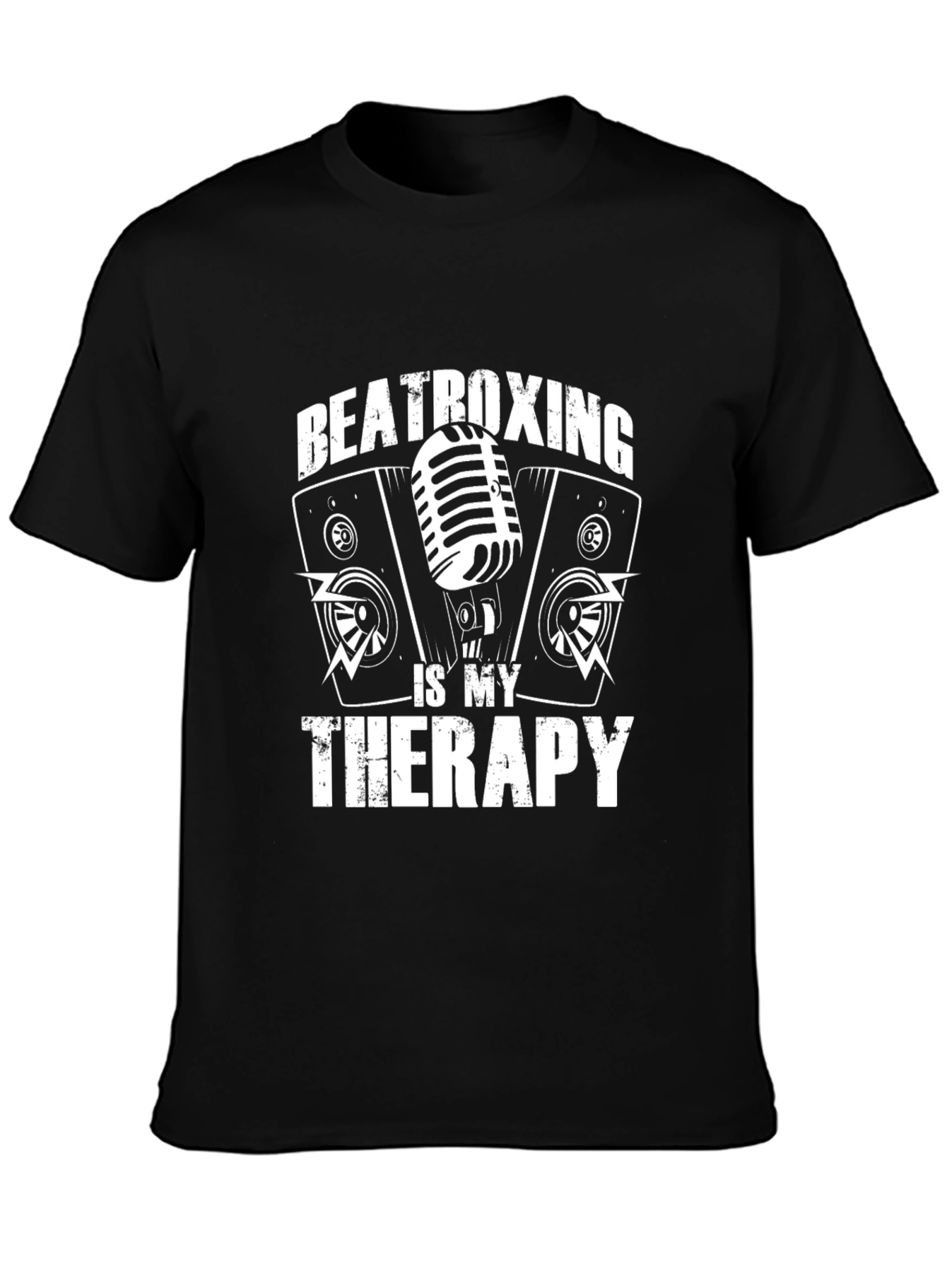 Beatboxing is My Therapy Black T-Shirt