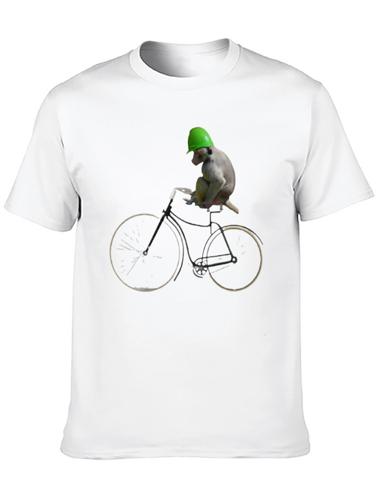 Monkey Riding Bike Graphic Tee