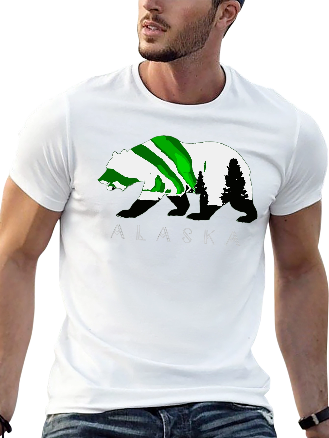 Alaska Bear Graphic T-Shirt - Outdoor Adventure Tee