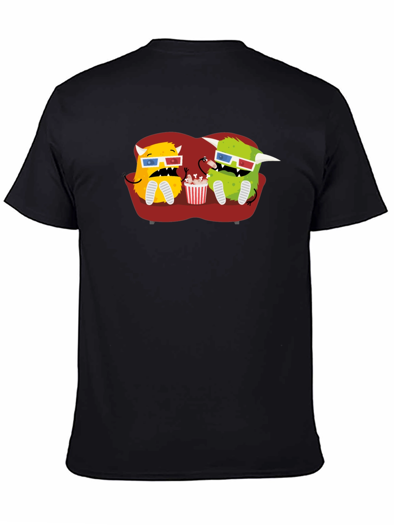 Monster Movie Night Black T-Shirt