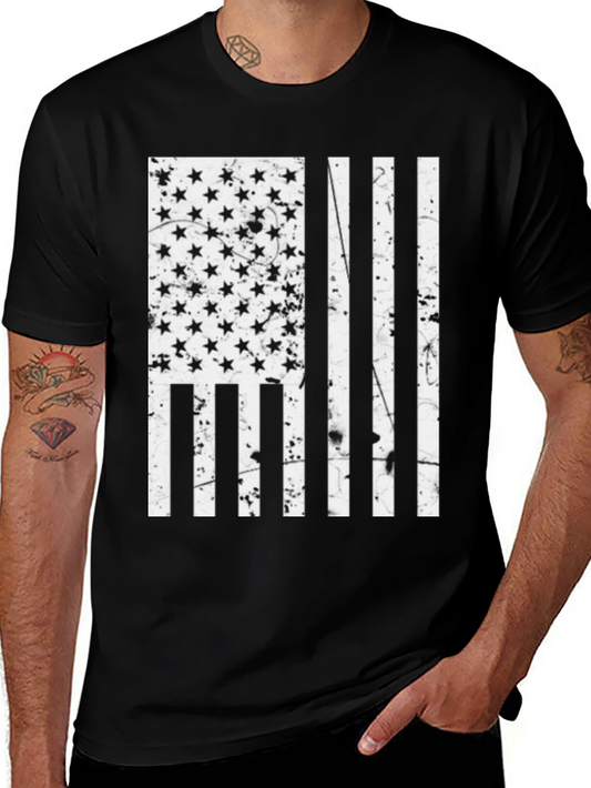 Patriotic American Flag Graphic Print T-Shirt