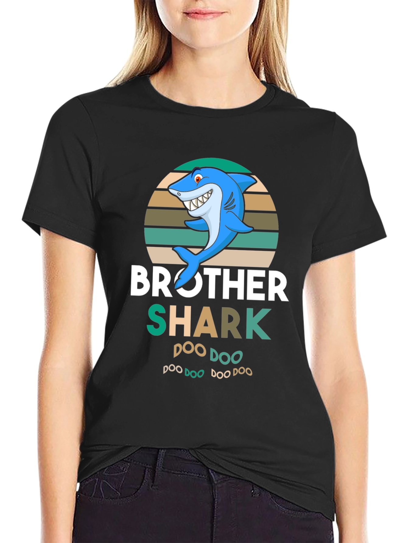 Brother Shark T-Shirt - Doo Doo Funny Shark Tee