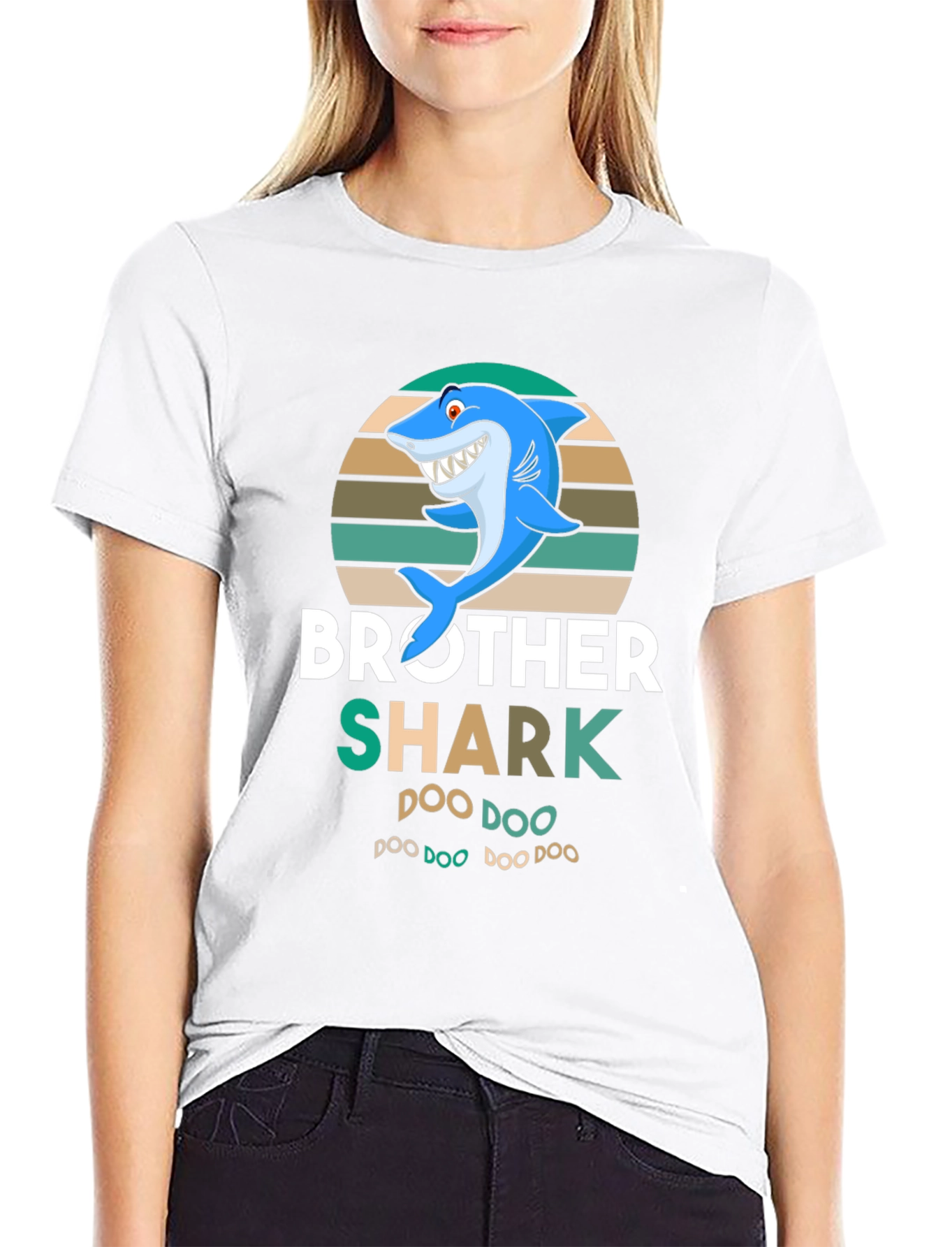 Brother Shark T-Shirt - Doo Doo Funny Shark Tee