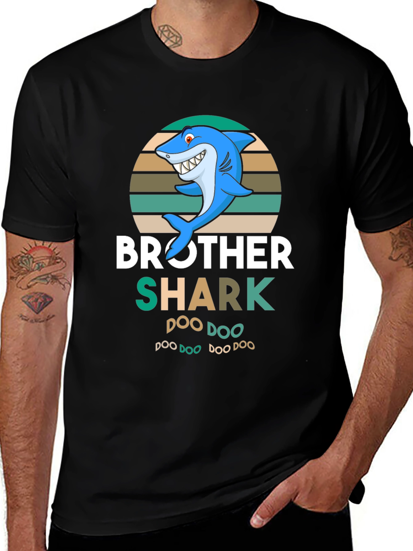 Brother Shark T-Shirt - Doo Doo Funny Shark Tee