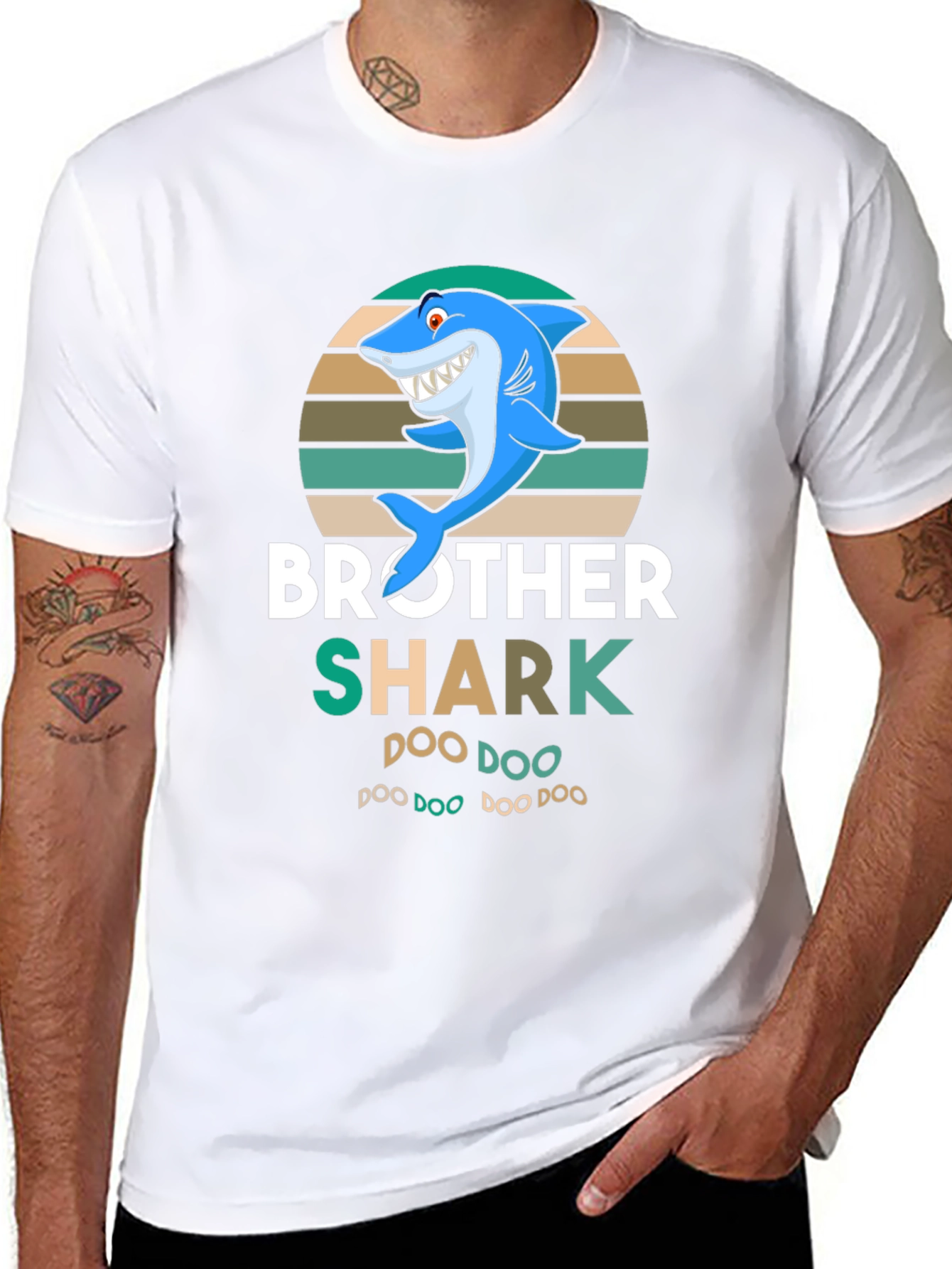Brother Shark T-Shirt - Doo Doo Funny Shark Tee