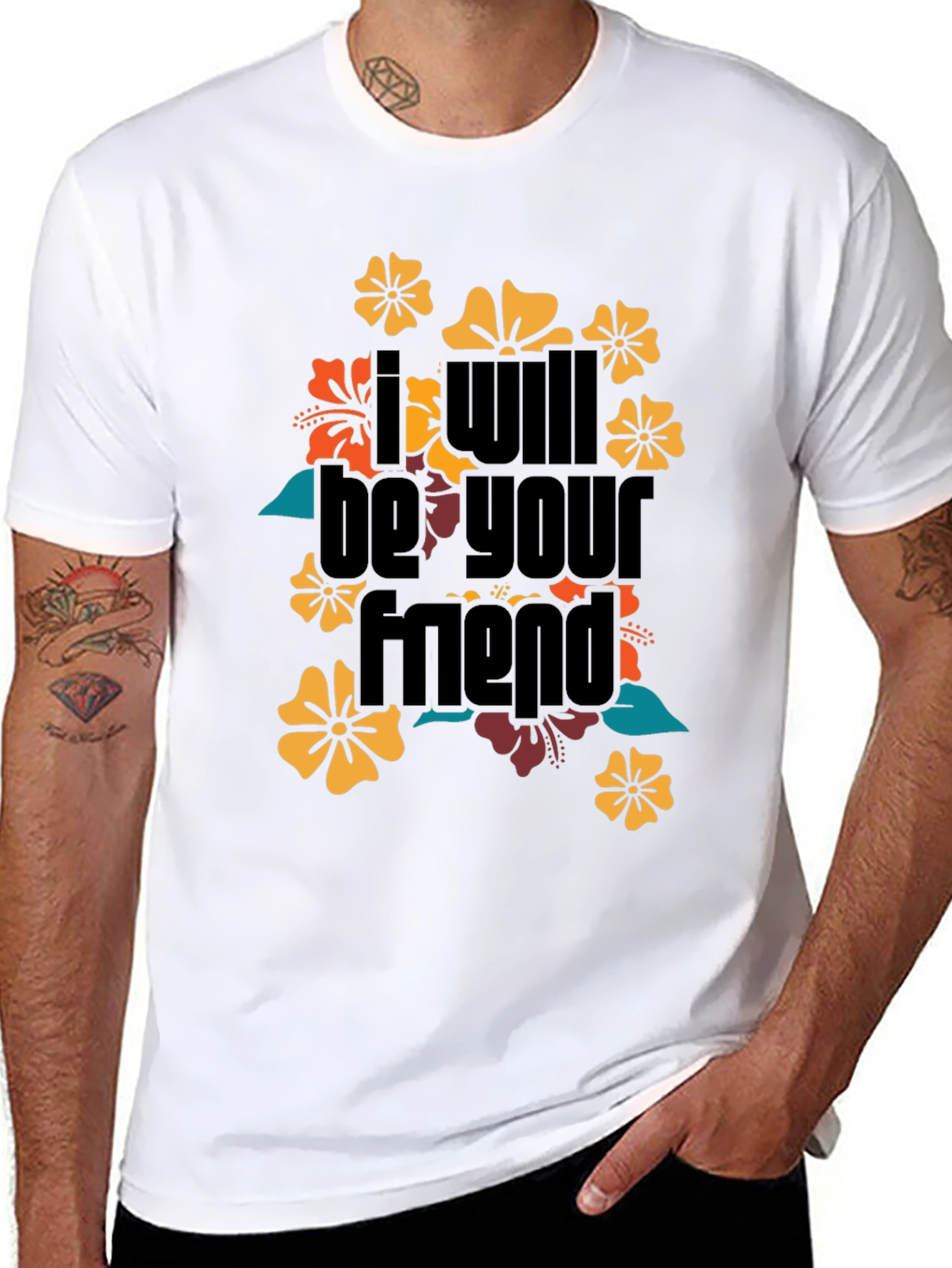 I Will Be Your Friend Floral T-Shirt