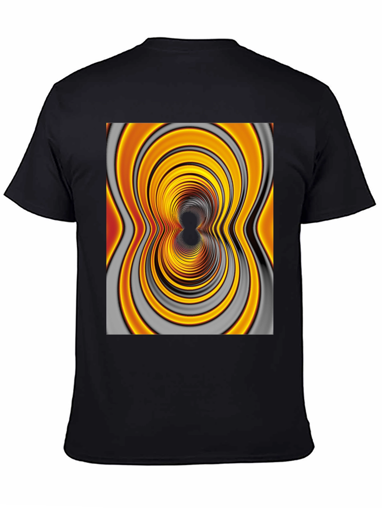 Abstract Illusion Tee - Black Cotton Blend