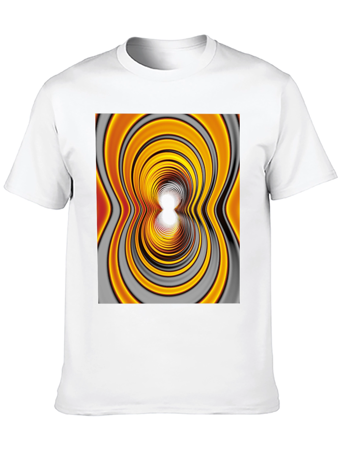 Abstract Illusion Tee - Black Cotton Blend