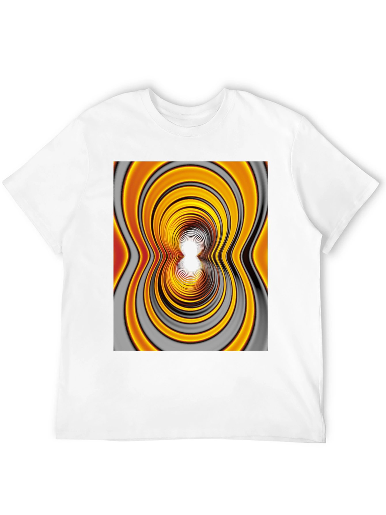 Abstract Illusion Tee - Black Cotton Blend