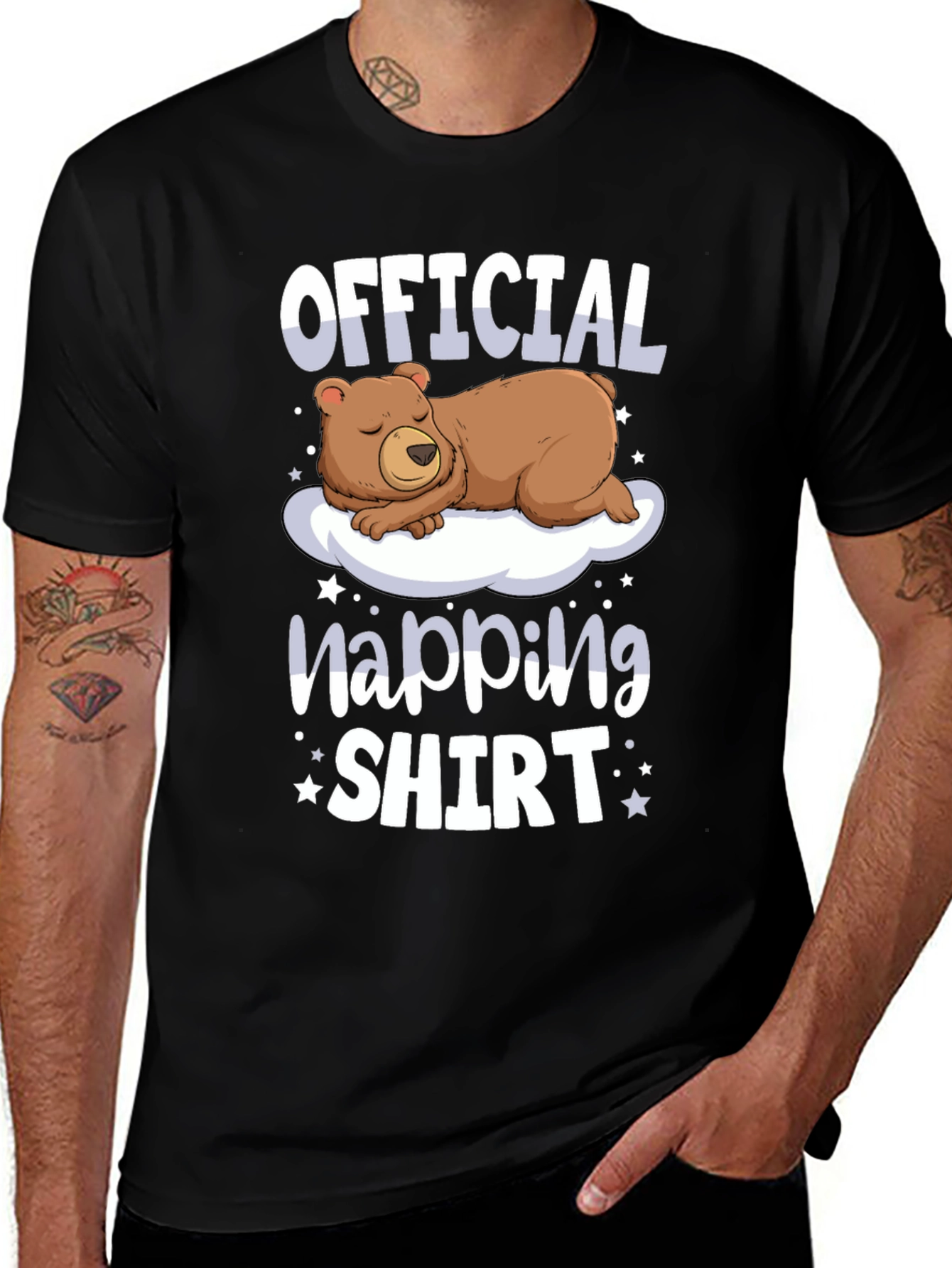 Official Napping Shirt - Bear on Cloud Graphic Tee