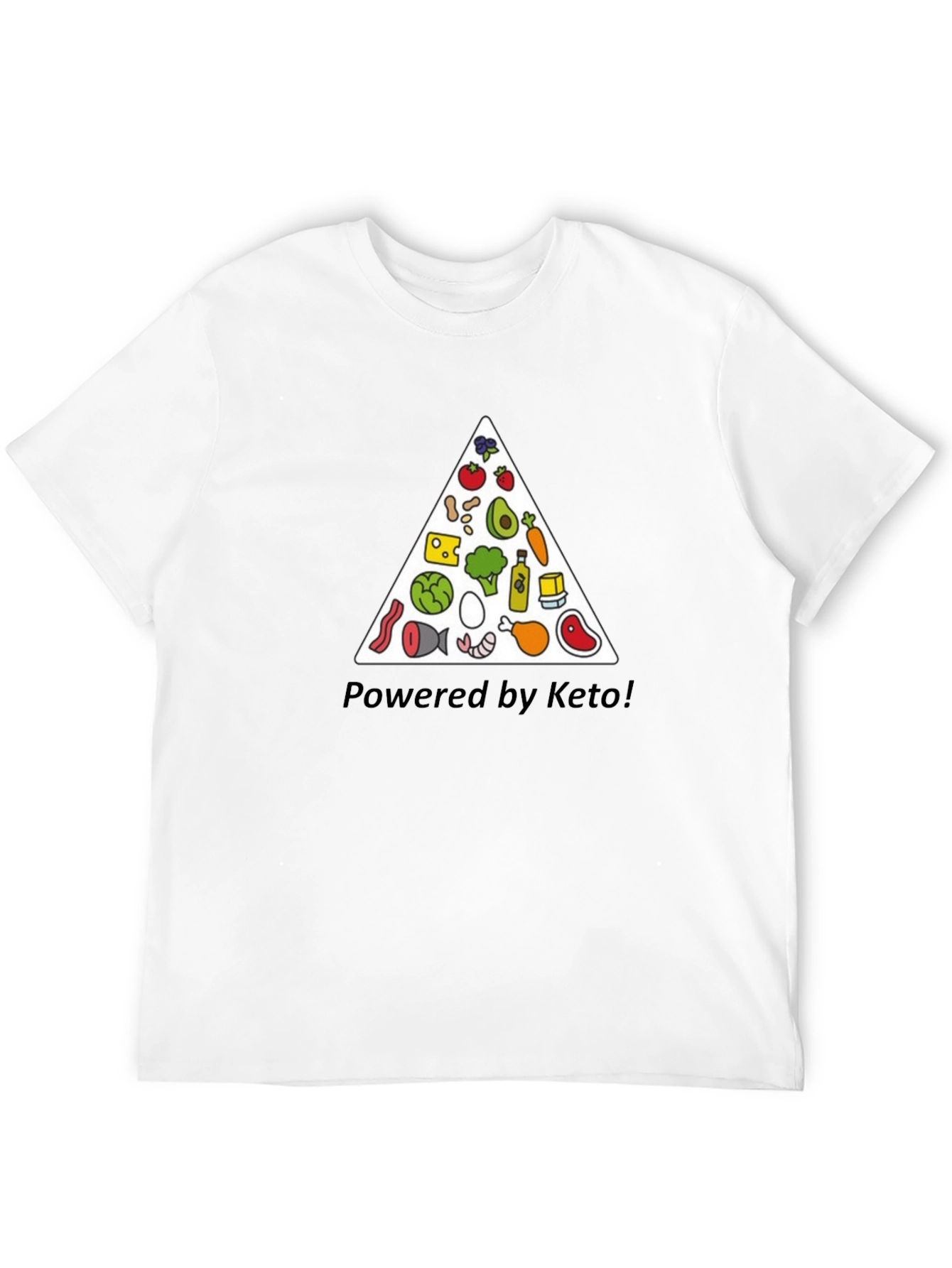 Powered by Keto T-Shirt - Diet Graphic Tee