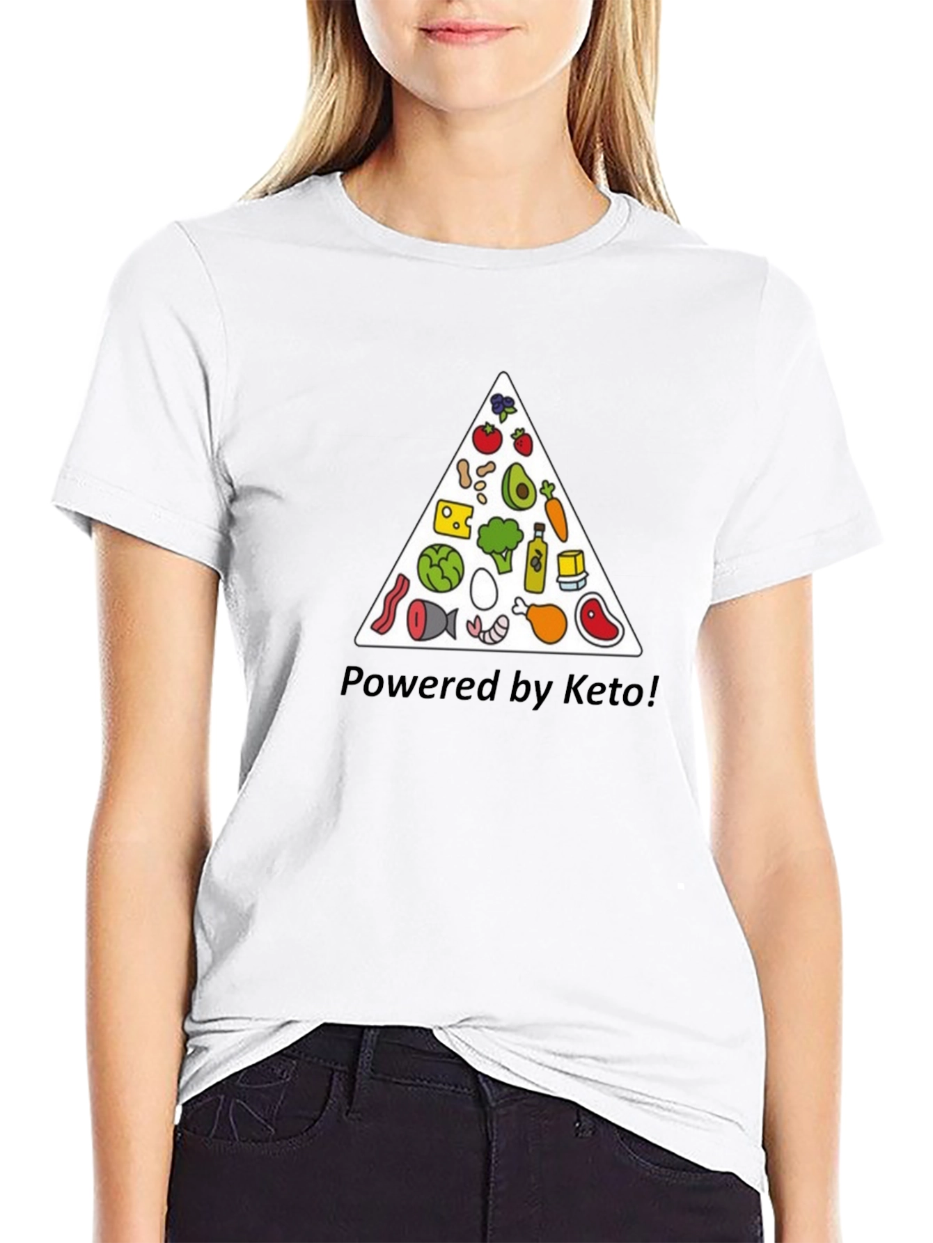 Powered by Keto T-Shirt - Diet Graphic Tee