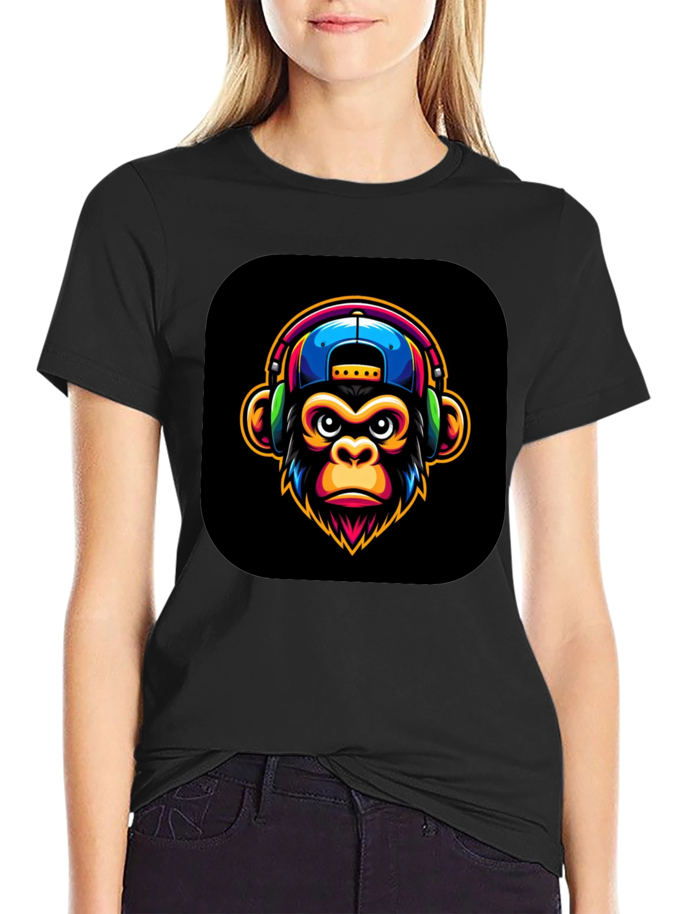 Cool Chimp Graphic Tee - Black Cotton Blend