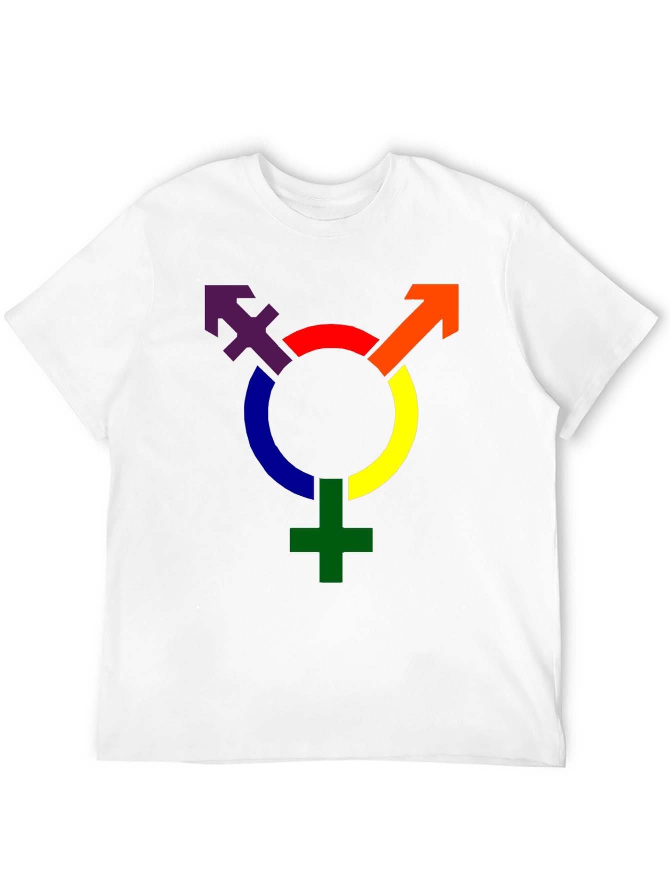 Rainbow Transgender Symbol Graphic T-Shirt