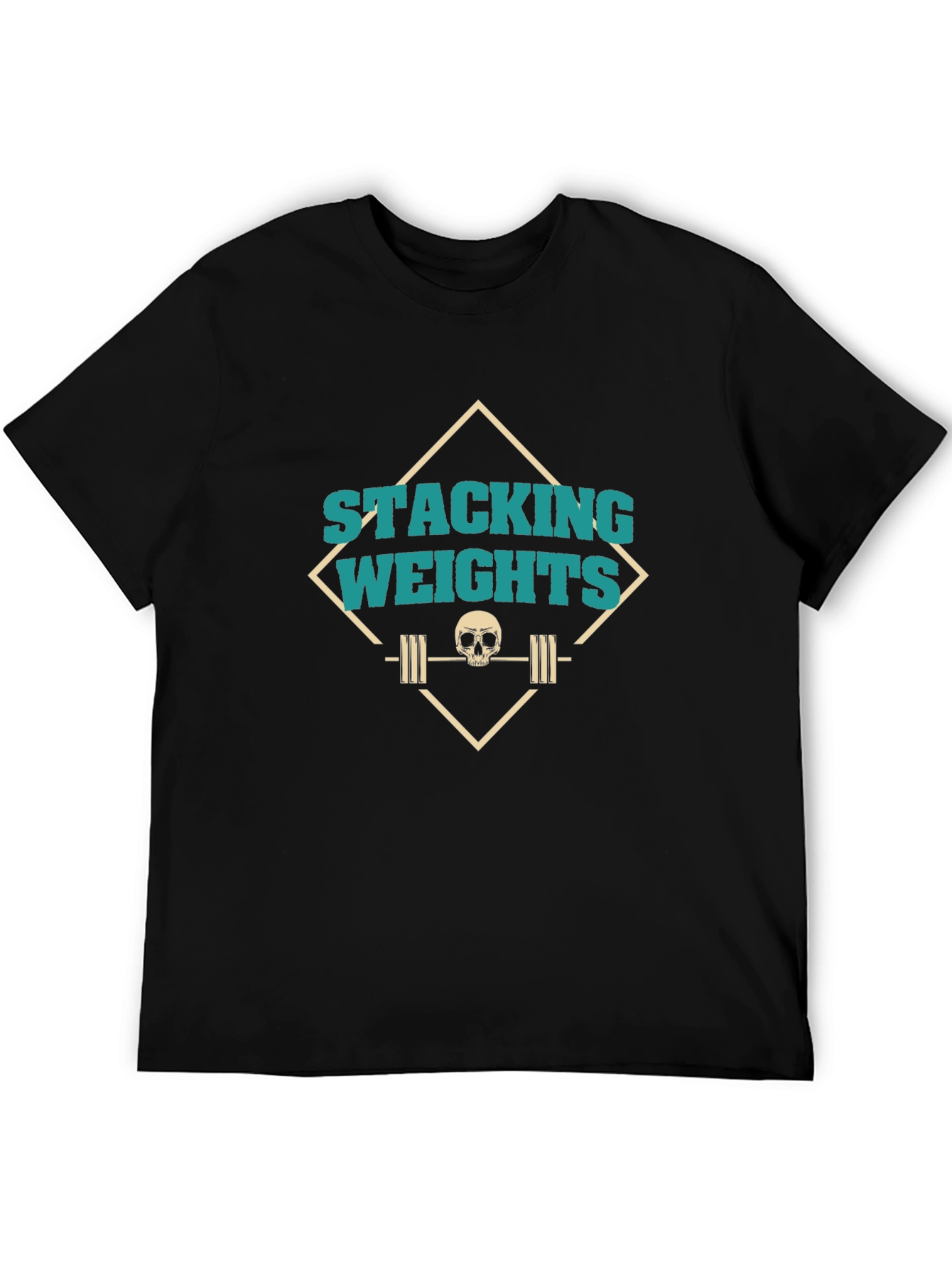 Stacking Weights Skull Graphic Tee - Gym Ready