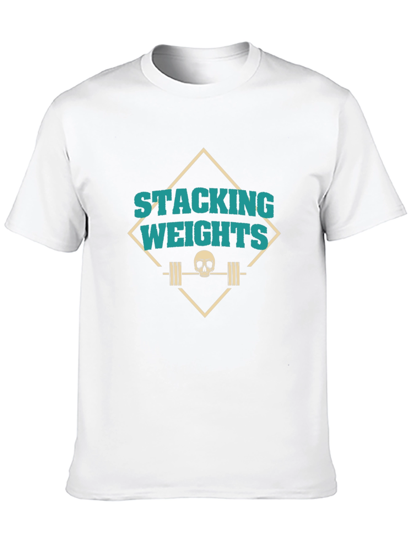 Stacking Weights Skull Graphic Tee - Gym Ready