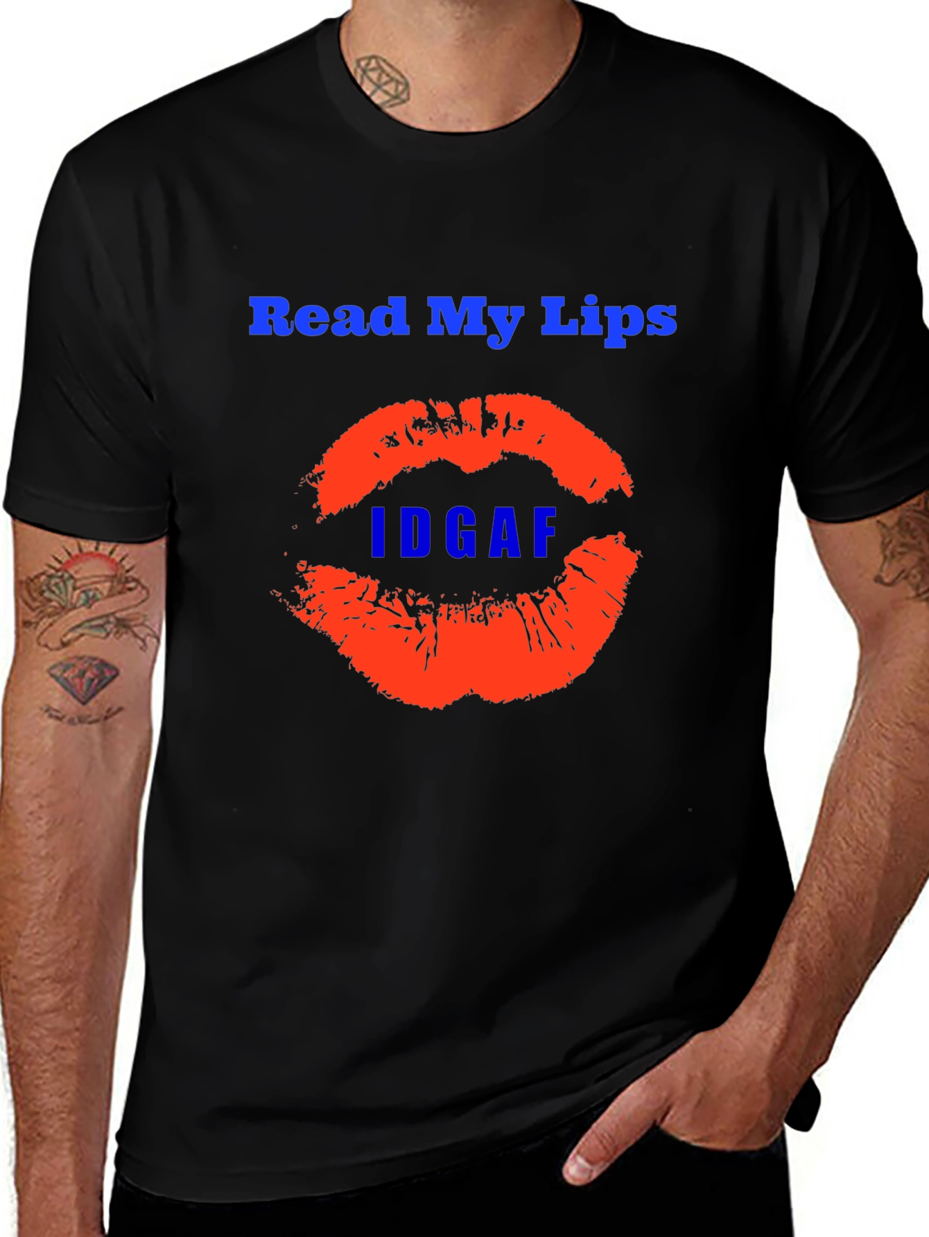 Read My Lips Graphic Tee - Edgy Statement Shirt