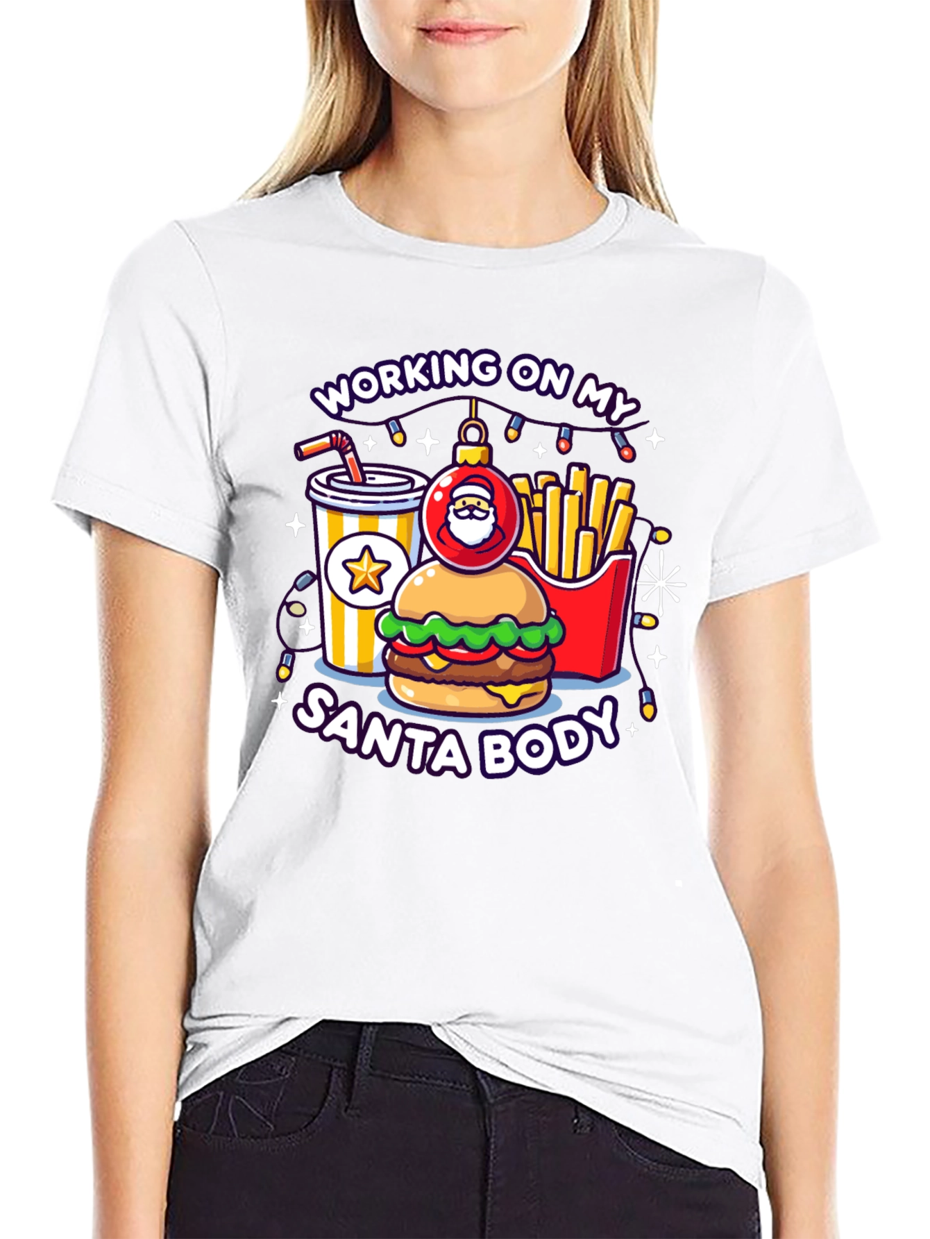 Working on My Santa Body Graphic Tee