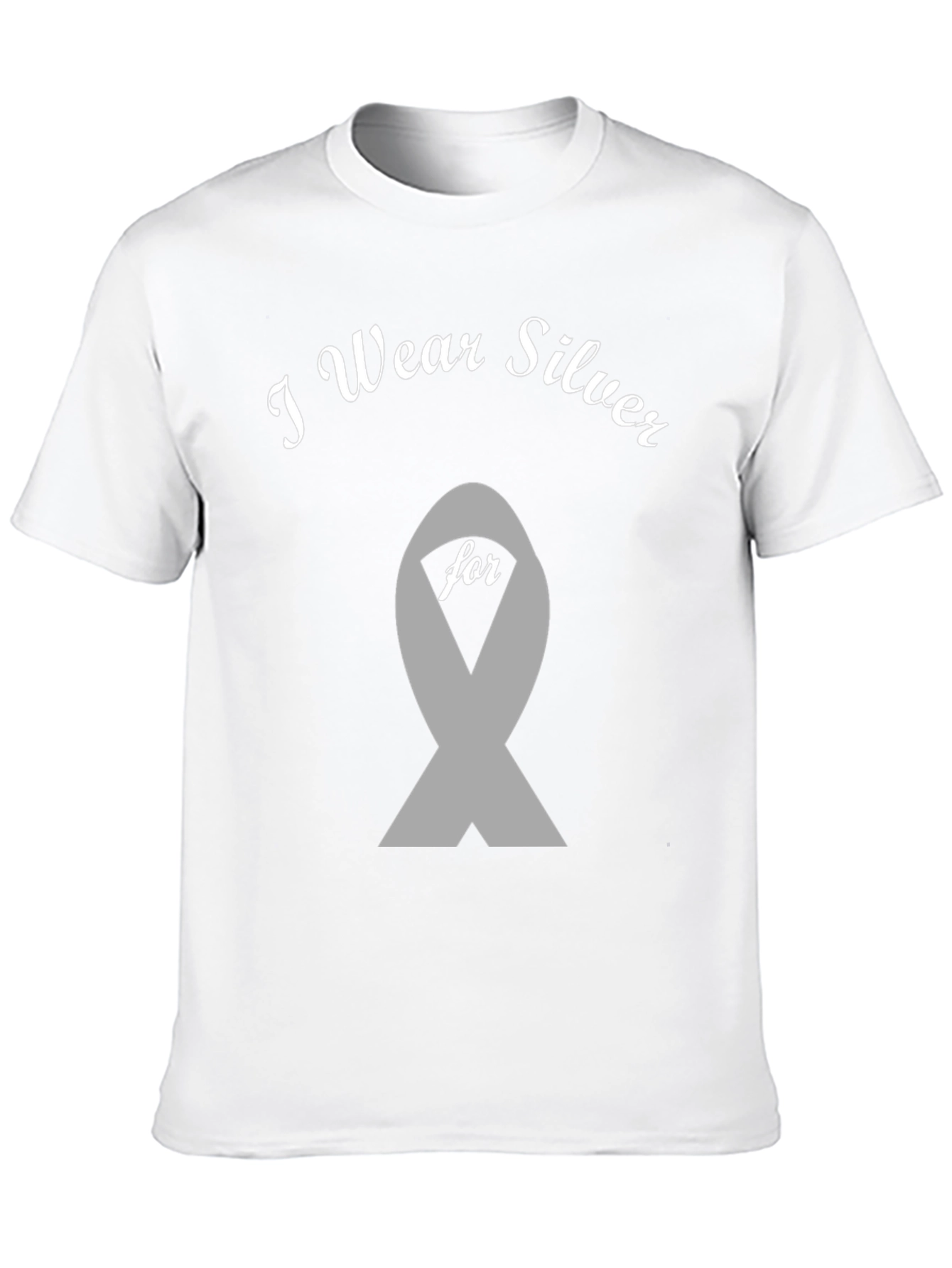 I Wear Silver T-Shirt - Brain Disease Awareness