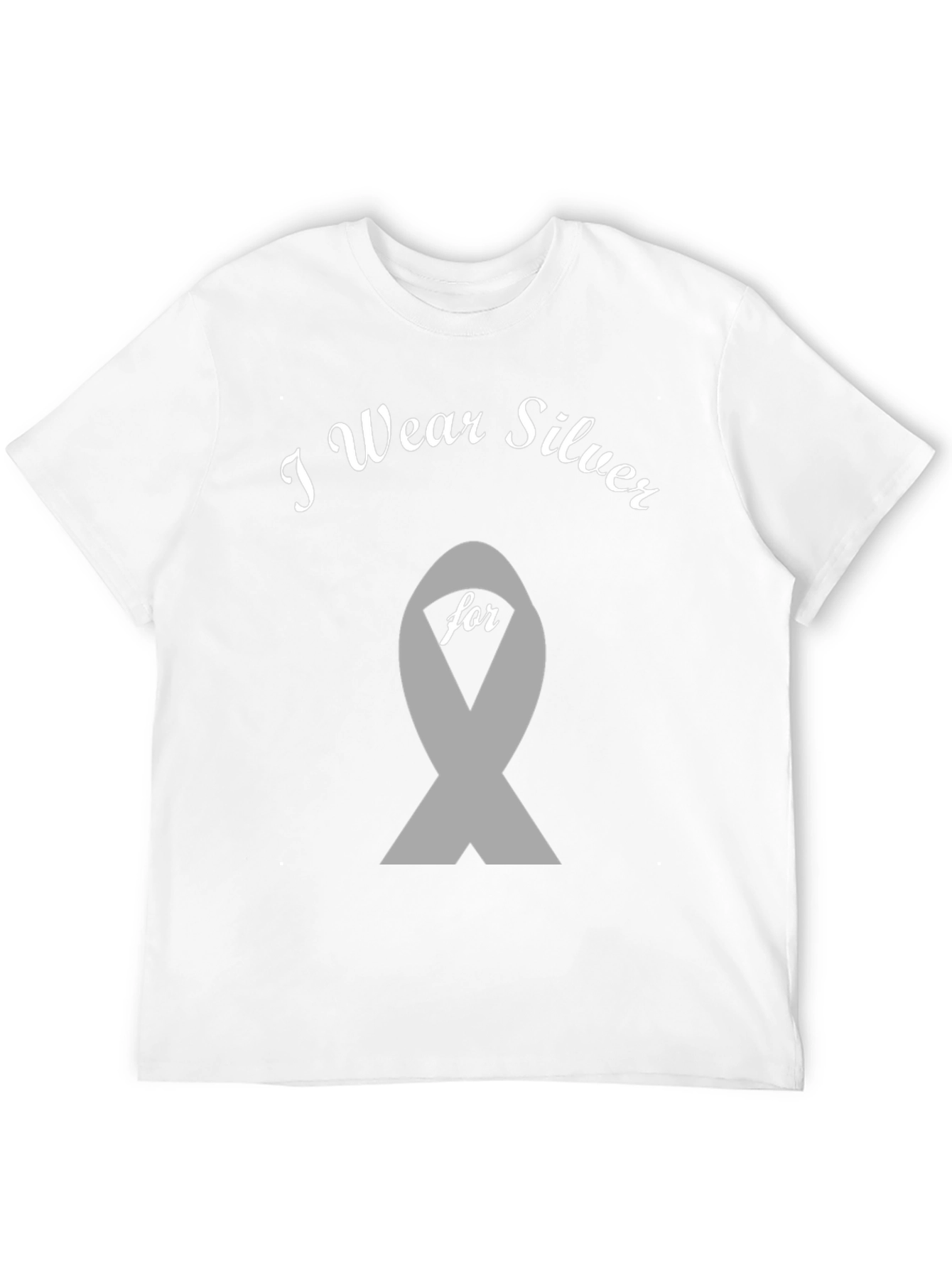 I Wear Silver T-Shirt - Brain Disease Awareness