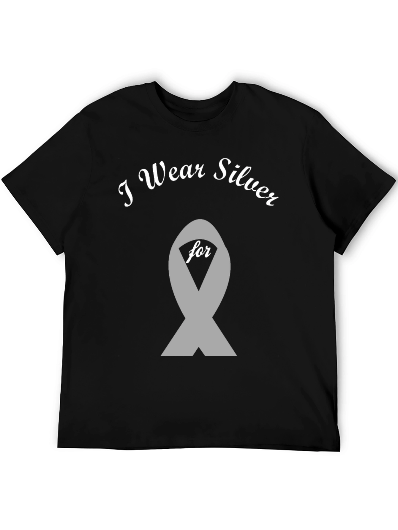 I Wear Silver T-Shirt - Brain Disease Awareness